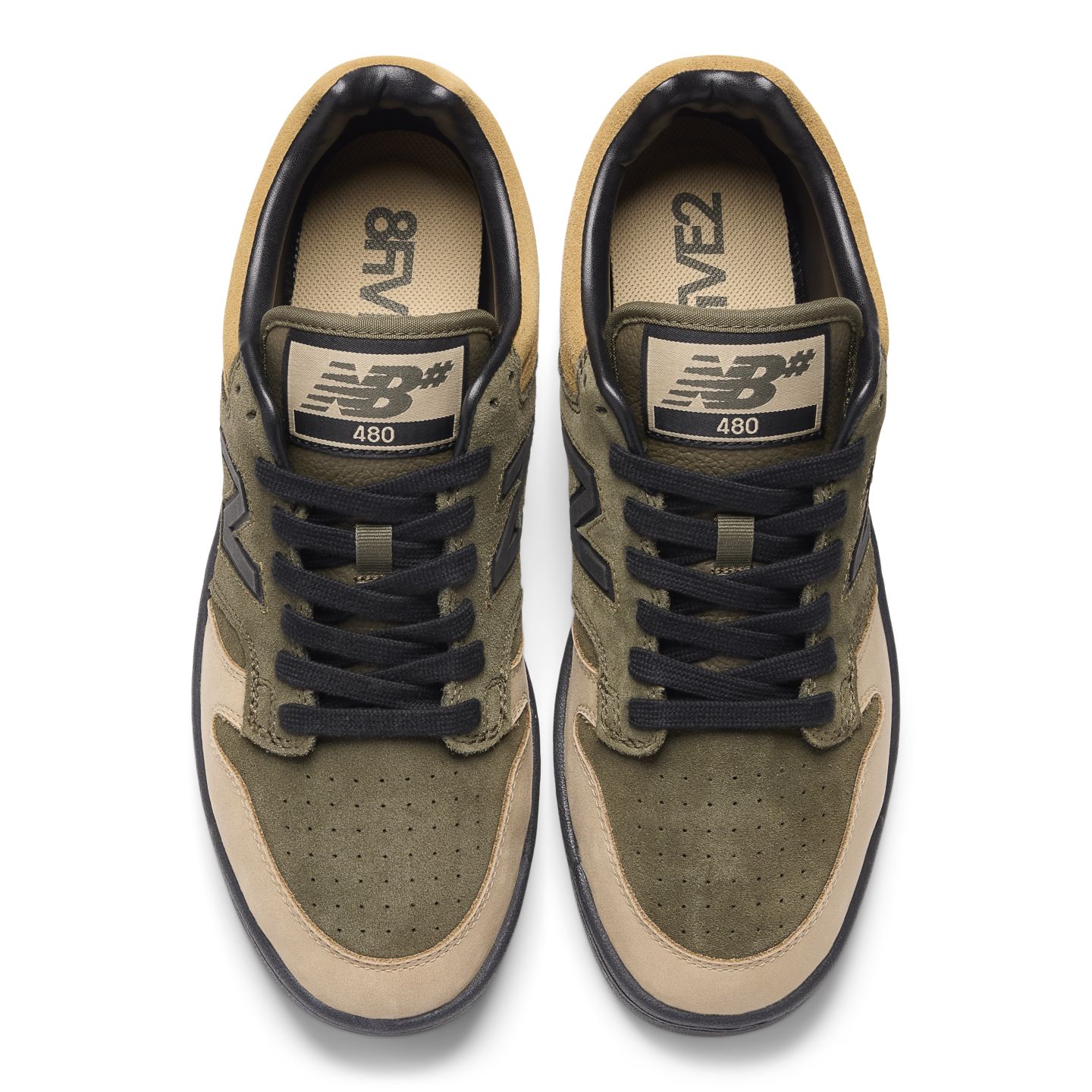 Мужские кроссовки New Balance 8Five2 x NB Numeric 480, цвет: Оливковый / Светло-коричневый — фото 4