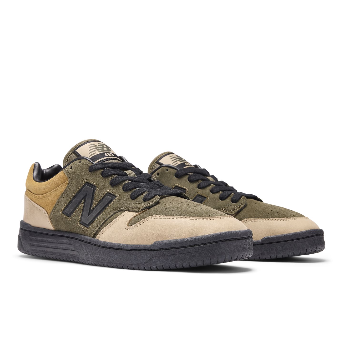 Мужские кроссовки New Balance 8Five2 x NB Numeric 480, цвет: Оливковый / Светло-коричневый — фото 2