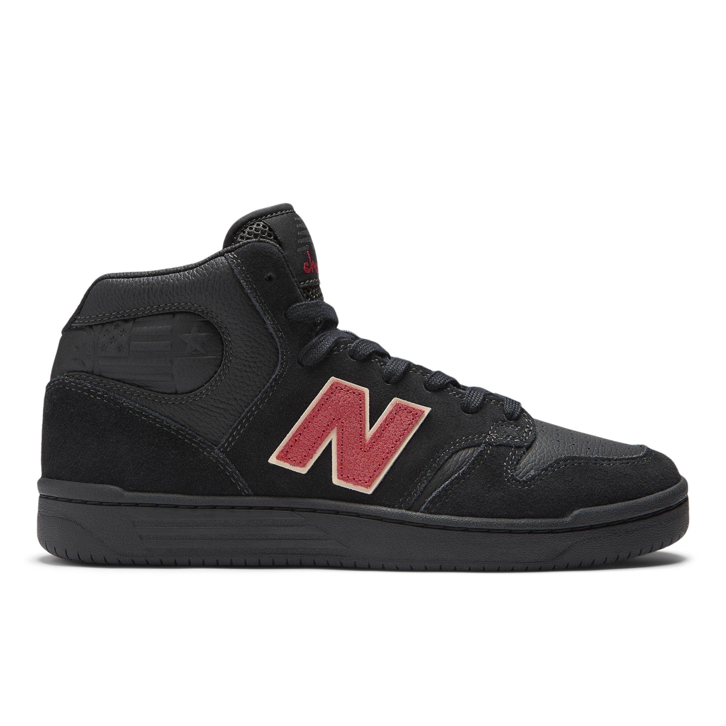 

New Balance Unisex NB Numeric 480 High Black/Red - Black/Red