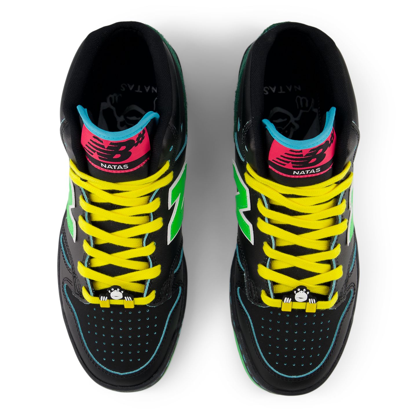 Мужские кроссовки New Balance NB Numeric 480 High, цвет: Чёрный / Зелёный — фото 4