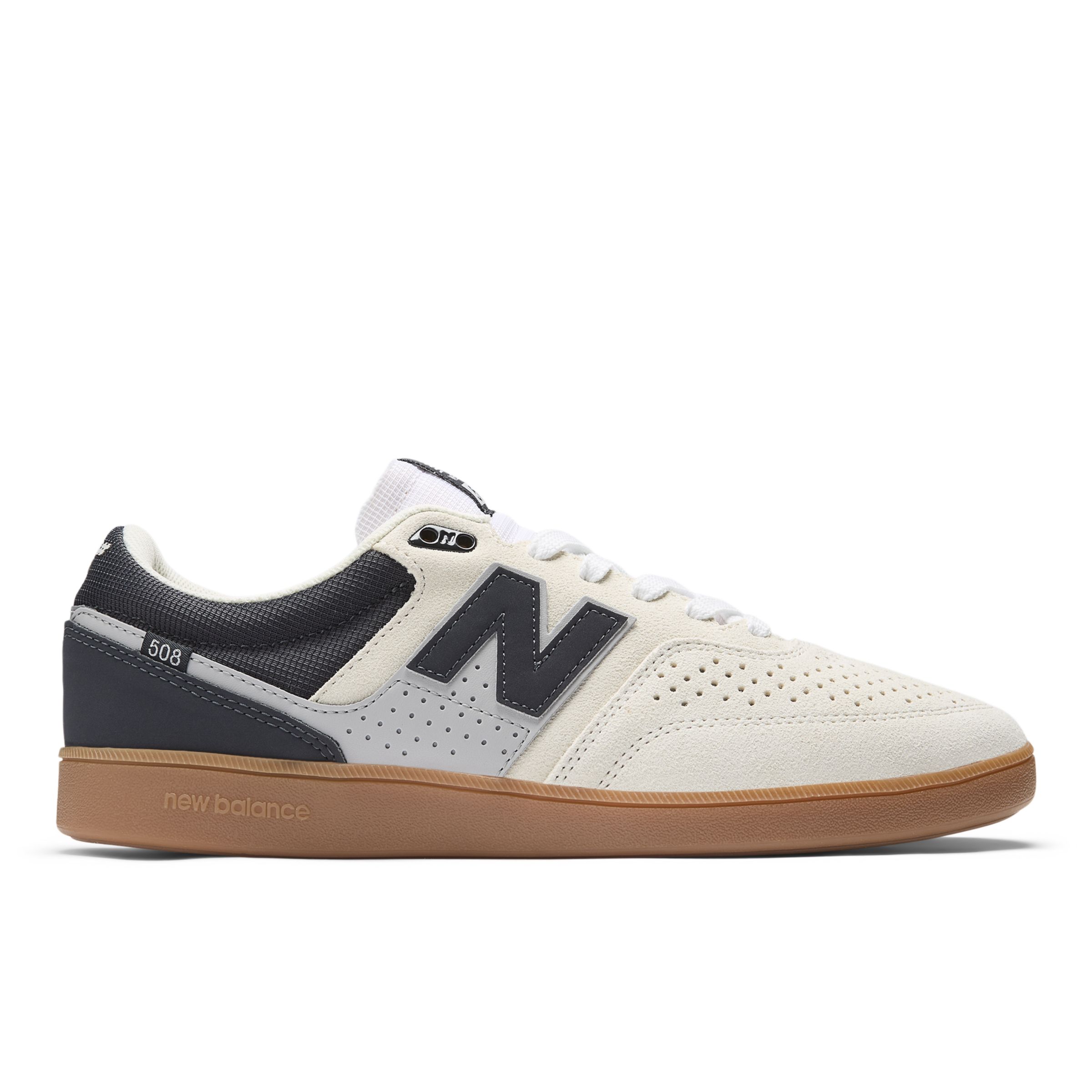 New Balance Unisex NB Numeric Brandon Westgate 508 in White/Black Suede/Mesh, size 8