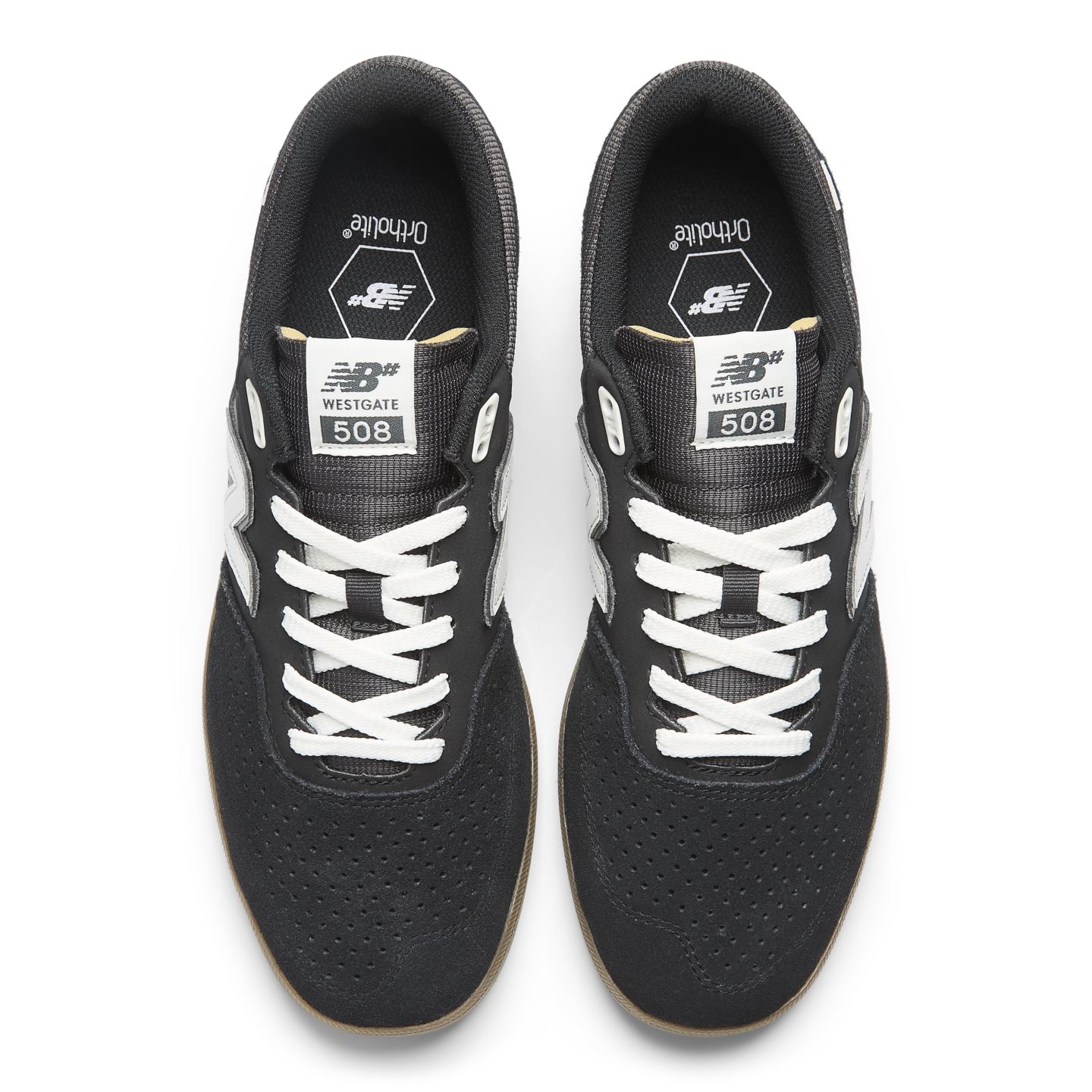 Мужские кроссовки New Balance NB Numeric Brandon Westgate 508, цвет: Чёрный / Белый — фото 4
