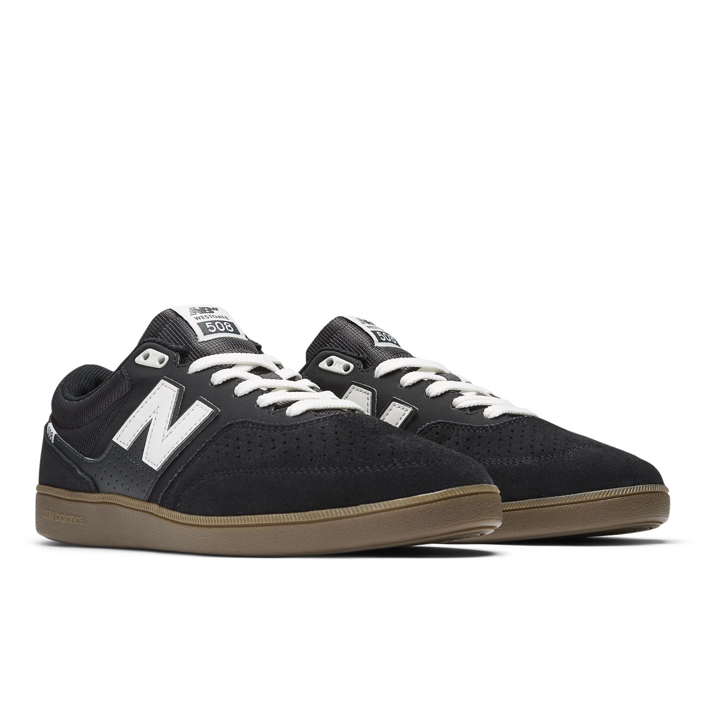 Мужские кроссовки New Balance NB Numeric Brandon Westgate 508, цвет: Чёрный / Белый — фото 2