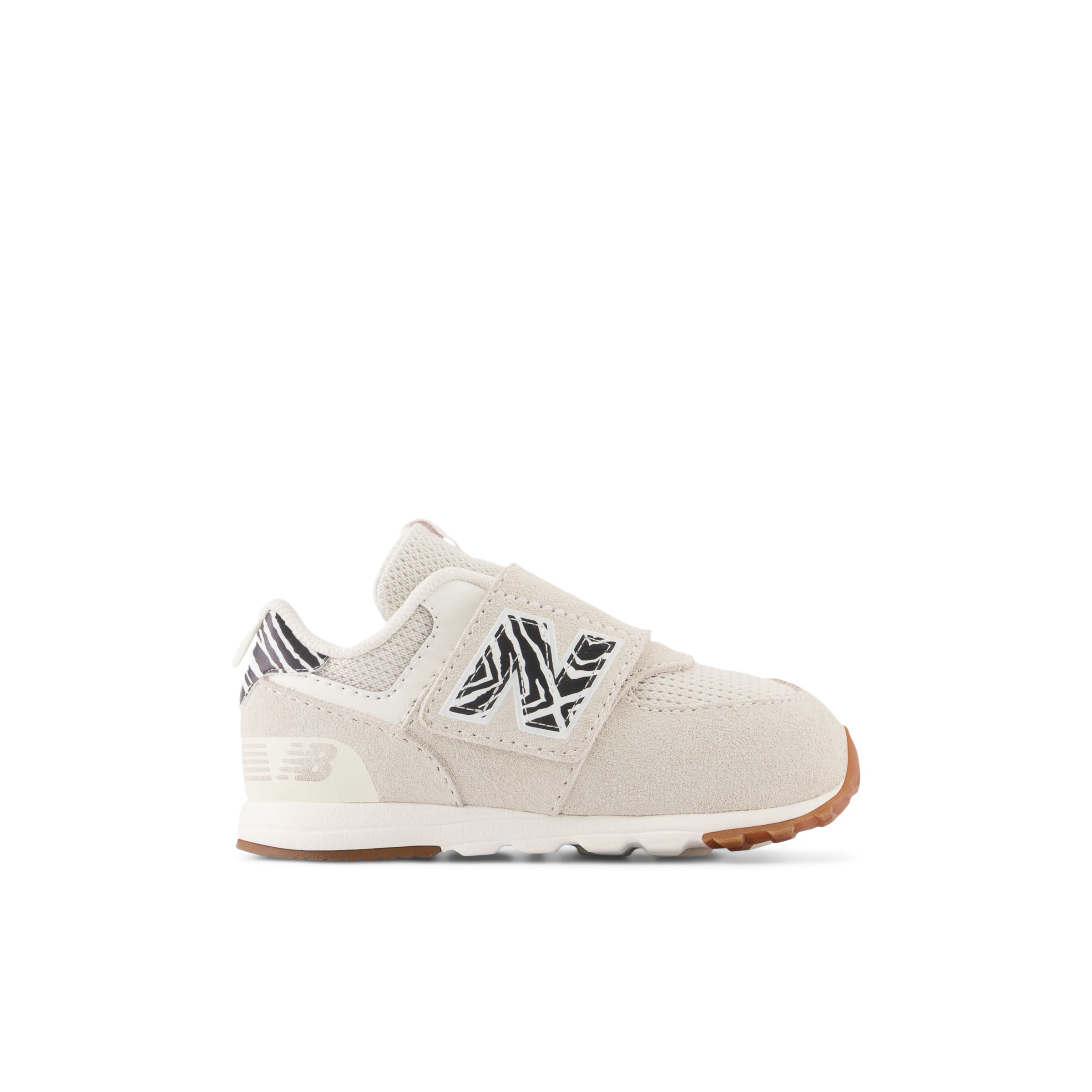 

New Balance Kids' 574 NEW-B Hook & Loop White/Black/Pink - White/Black/Pink