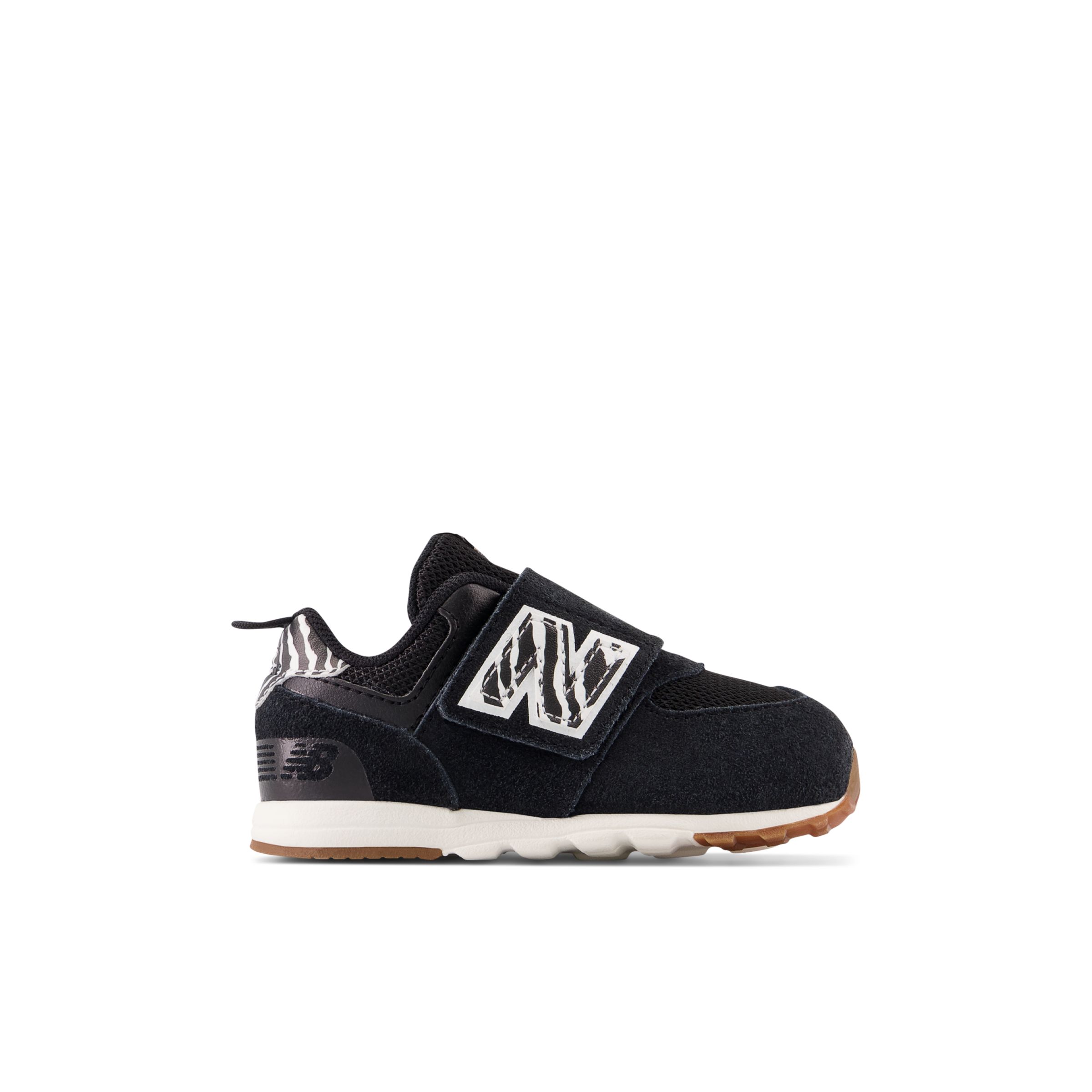 

New Balance Kids' 574 NEW-B Hook & Loop Black/White - Black/White