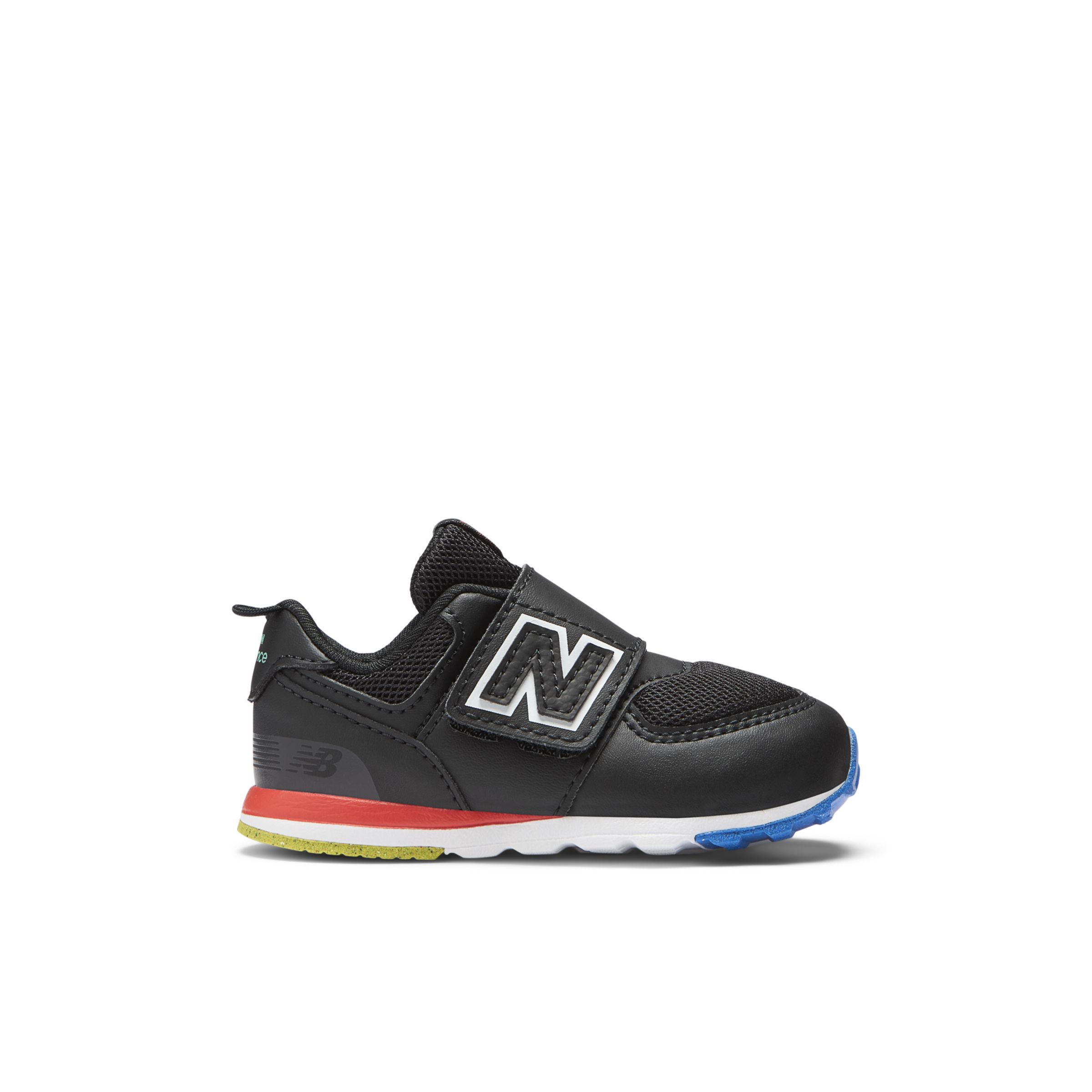 New Balance Bambino 574 NEW-B HOOK & LOOP in Nero/Rossa