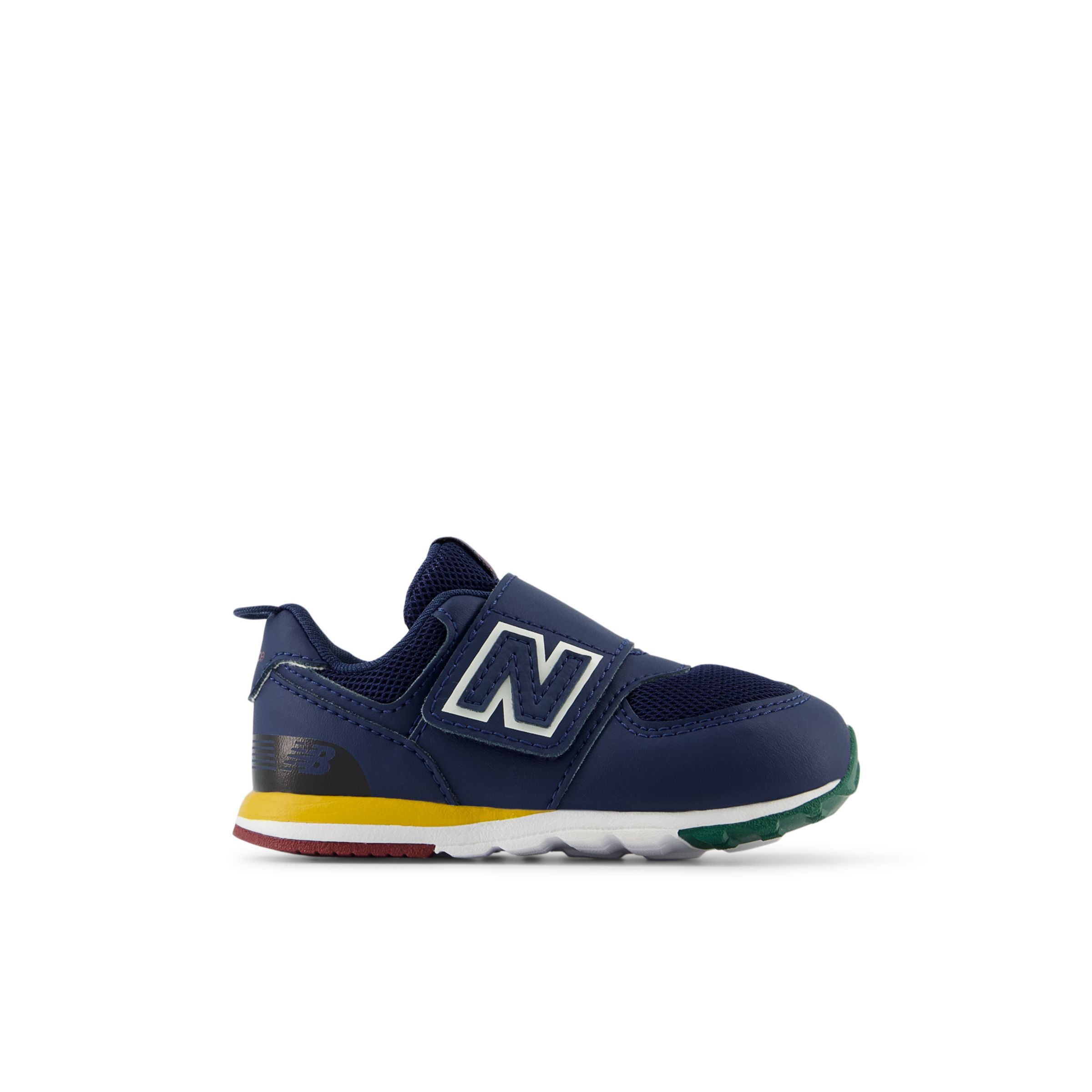 Shop New Balance ' 574 New-b Hook & Loop In Nb Navy/varsity Gold