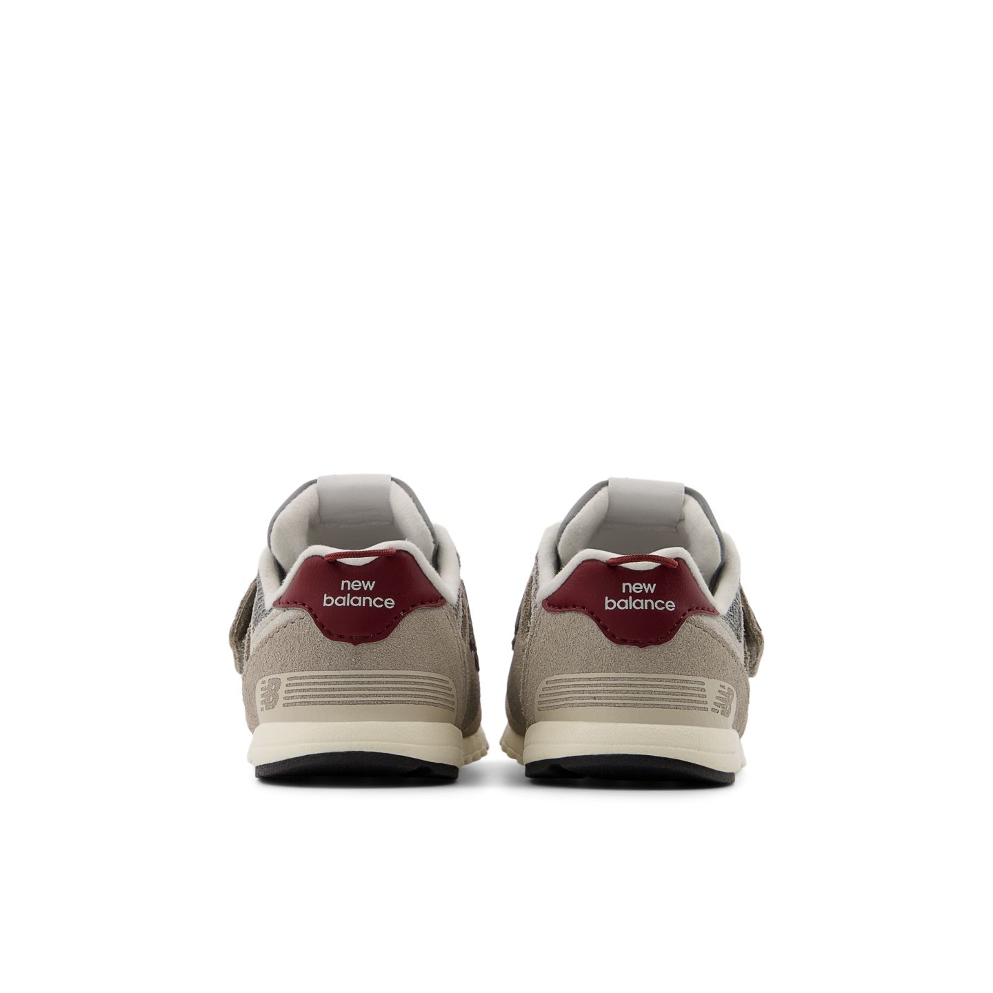 Детские кроссовки New Balance 574 NEW-B Hook & Loop, цвет: Серо-бежевый / Бордовый — фото 5