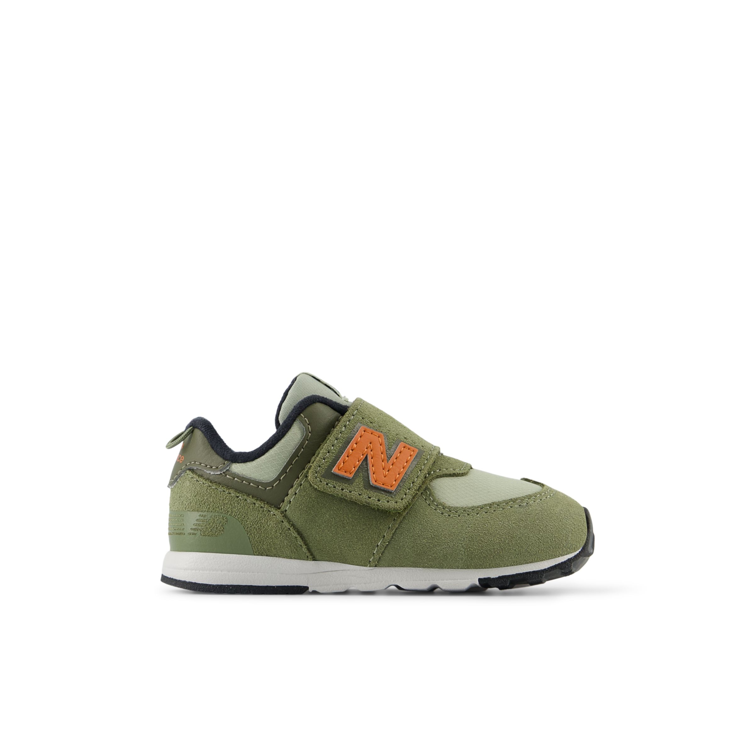 

New Balance Kids' 574 NEW-B HOOK & LOOP Green/Orange - Green/Orange