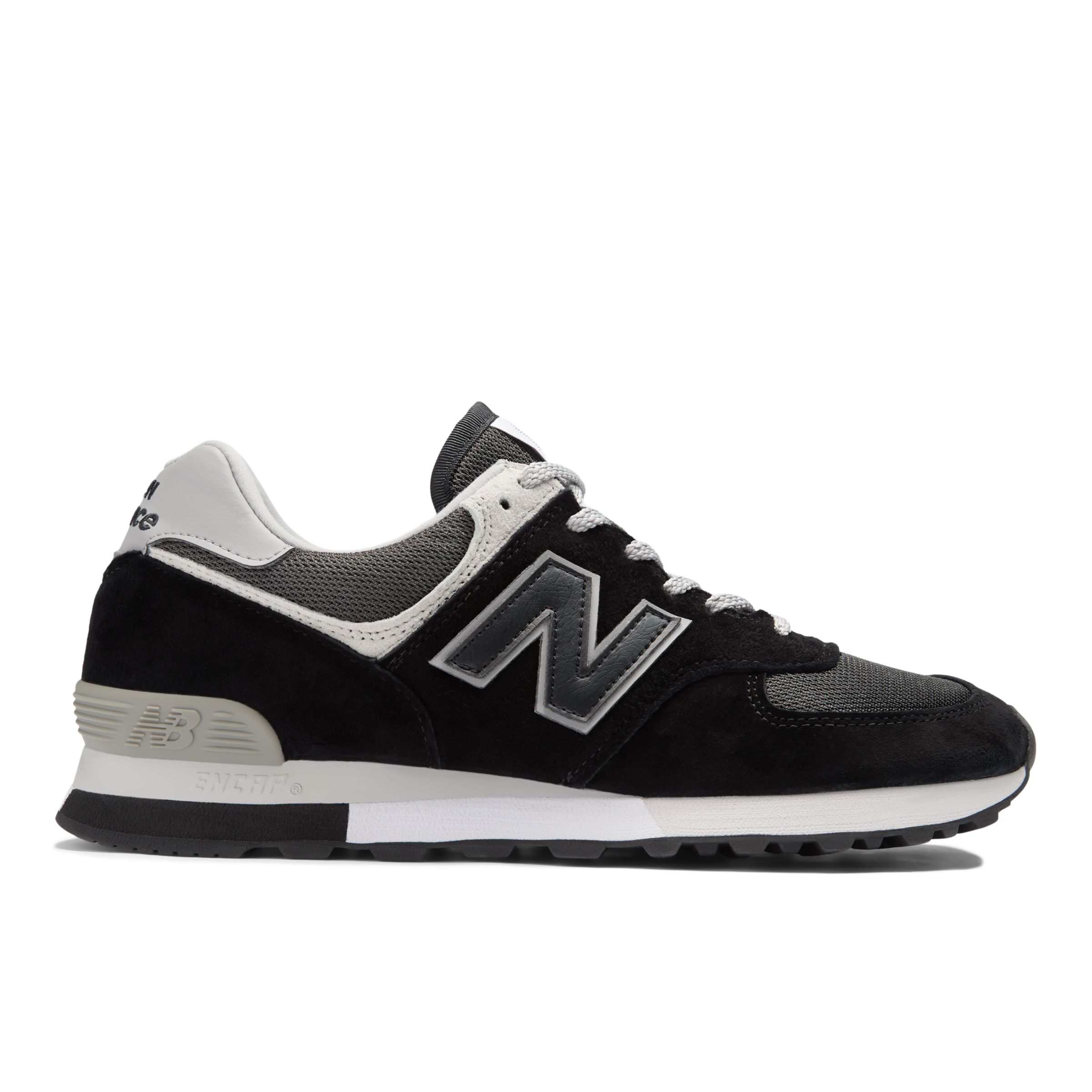 New Balance Unisex MADE in UK 576 in Black/Grey Suede/Mesh, size 7.5