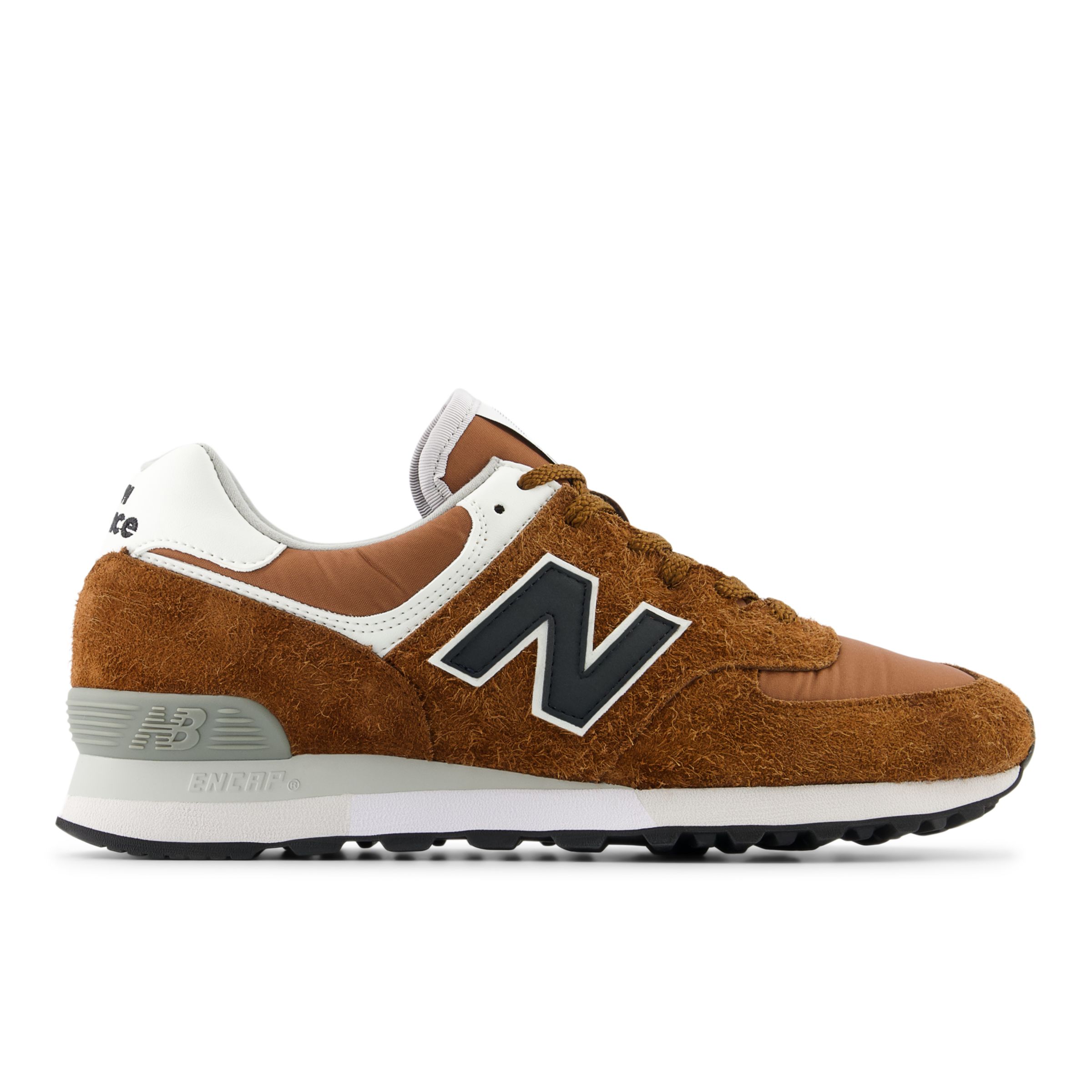 New Balance Unisex Made in UK 576 in Brown/Black/Grey Suede/Mesh, size 7