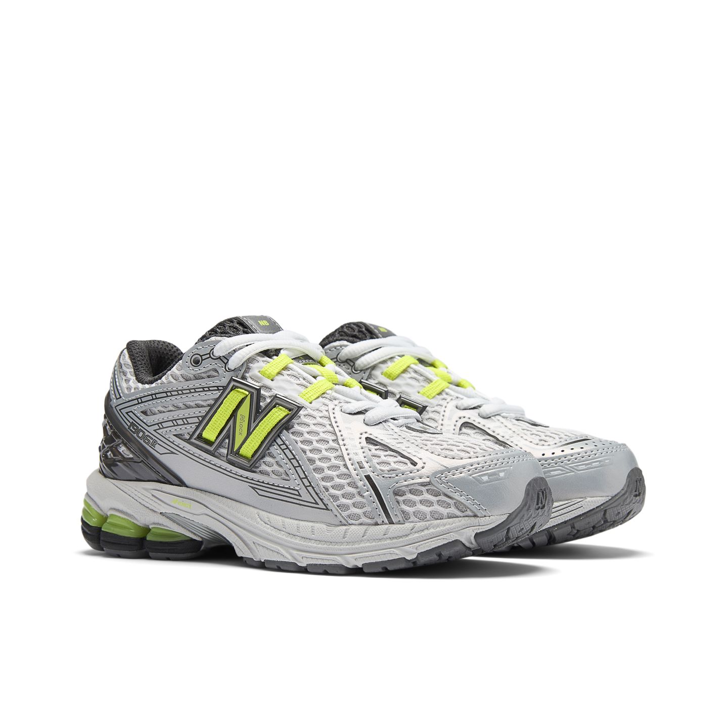 Детские кроссовки New Balance 1906 Lace, цвет: Чёрный / Зелёный — фото 2