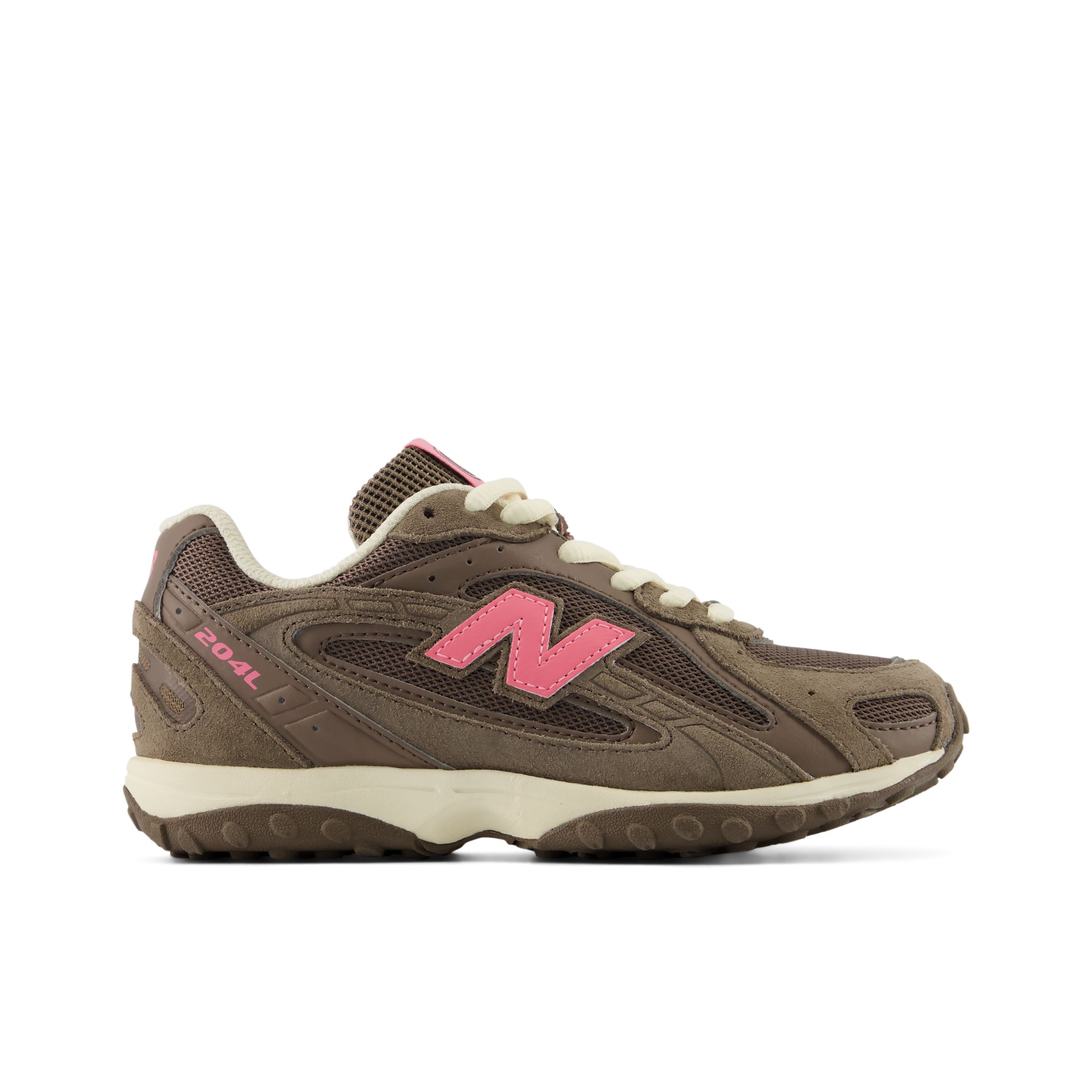 New Balance Kids' 204L Lace - Brown/Pink (Size 10.5)