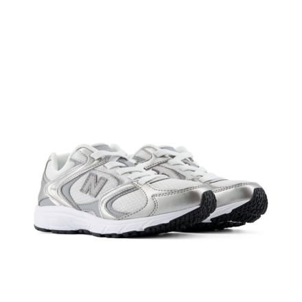 408 BUNGEE LACE, SILVER METALLIC with SLATE GREY, P4086BI