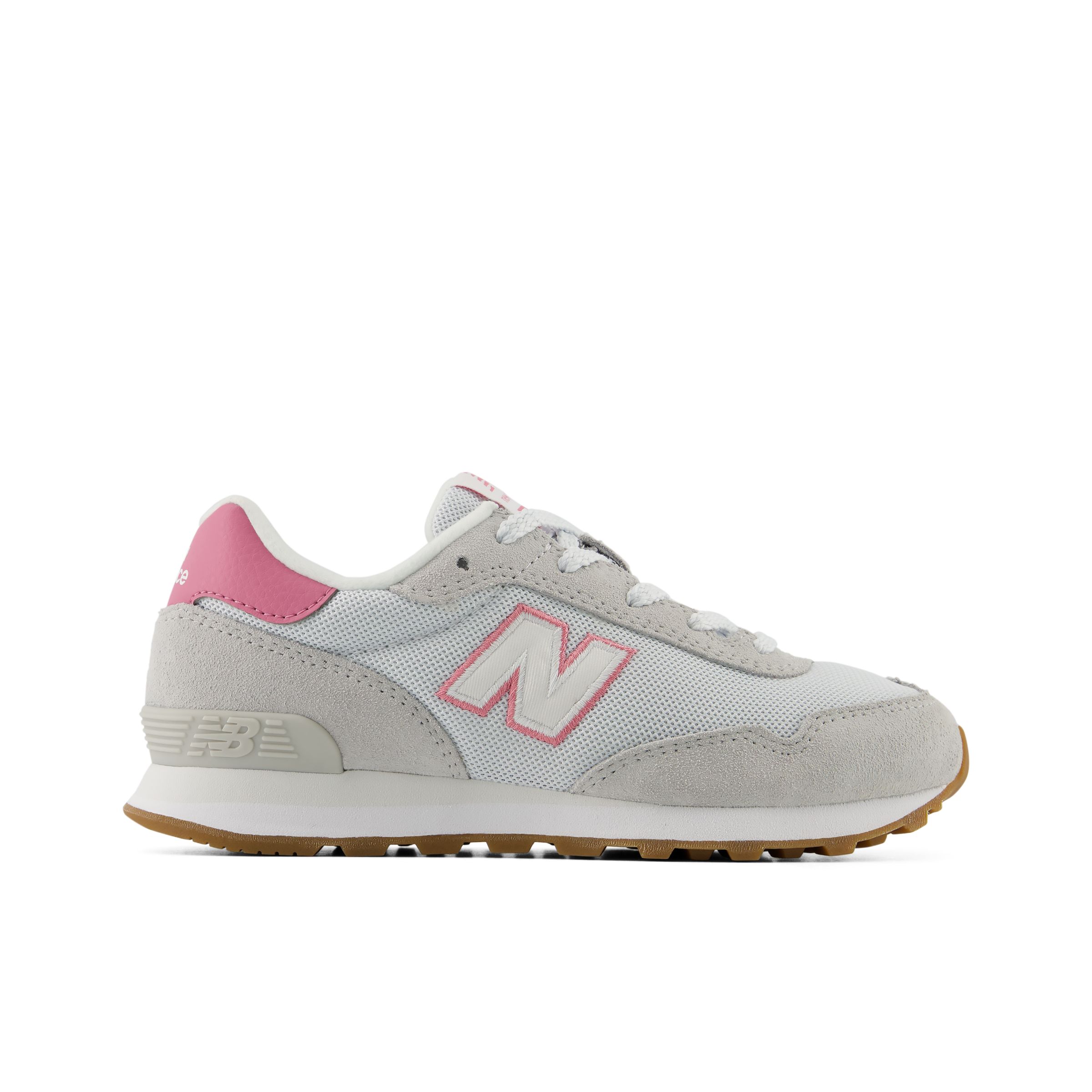 New Balance Kids' 515 LACE Grey/Pink - Grey/Pink
