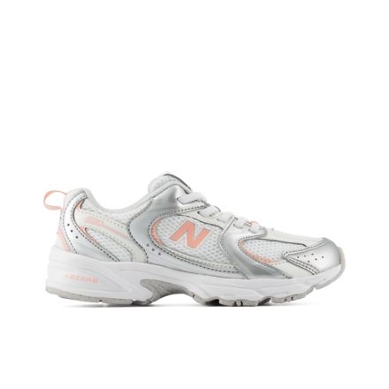 530 BUNGEE LACE, SILVER METALLIC with PINK LEMONADE, P5303ZS