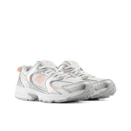530 BUNGEE LACE, SILVER METALLIC with PINK LEMONADE, P5303ZS