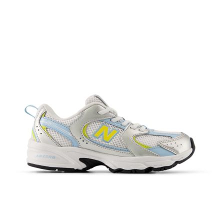 530 Bungee Lace, LIGHT SILVER METALLIC with CLOUD BLUE, P5307DQ