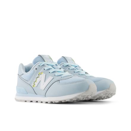 574 Lacets, BLEU TEMPS CLAIR with ROSE PIERRE, P5748BM