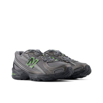 740 BUNGEE LACE, BLACK METALLIC with ALKALINE GREEN, P7401MU