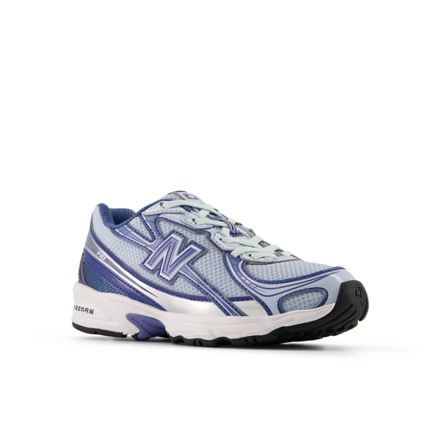 740 BUNGEE LACE, OXFORD BLUE with SILVER METALLIC, P7404TS