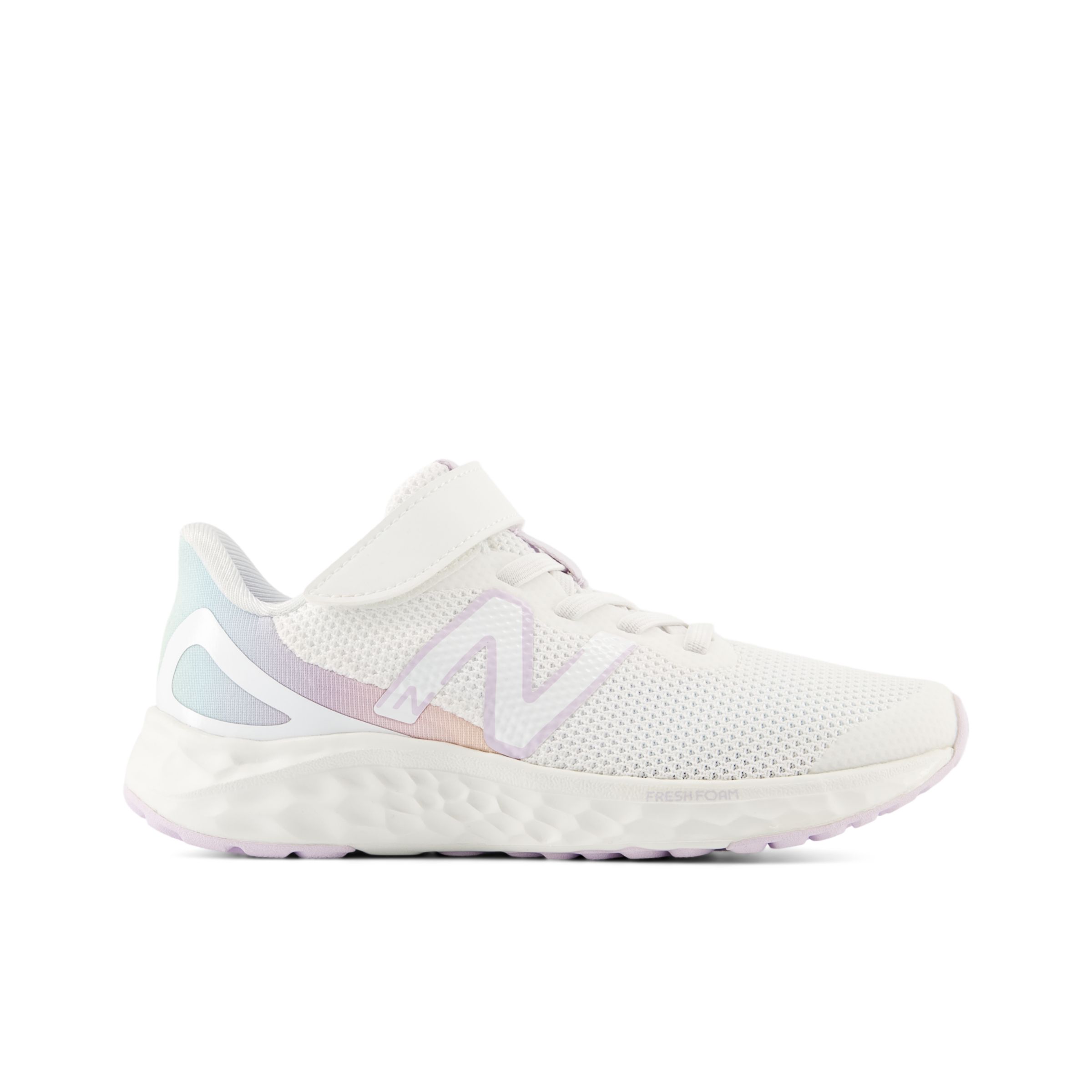 

New Balance Kids' Fresh Foam Arishi v4 Bungee Lace with Top Strap White/Purple - White/Purple