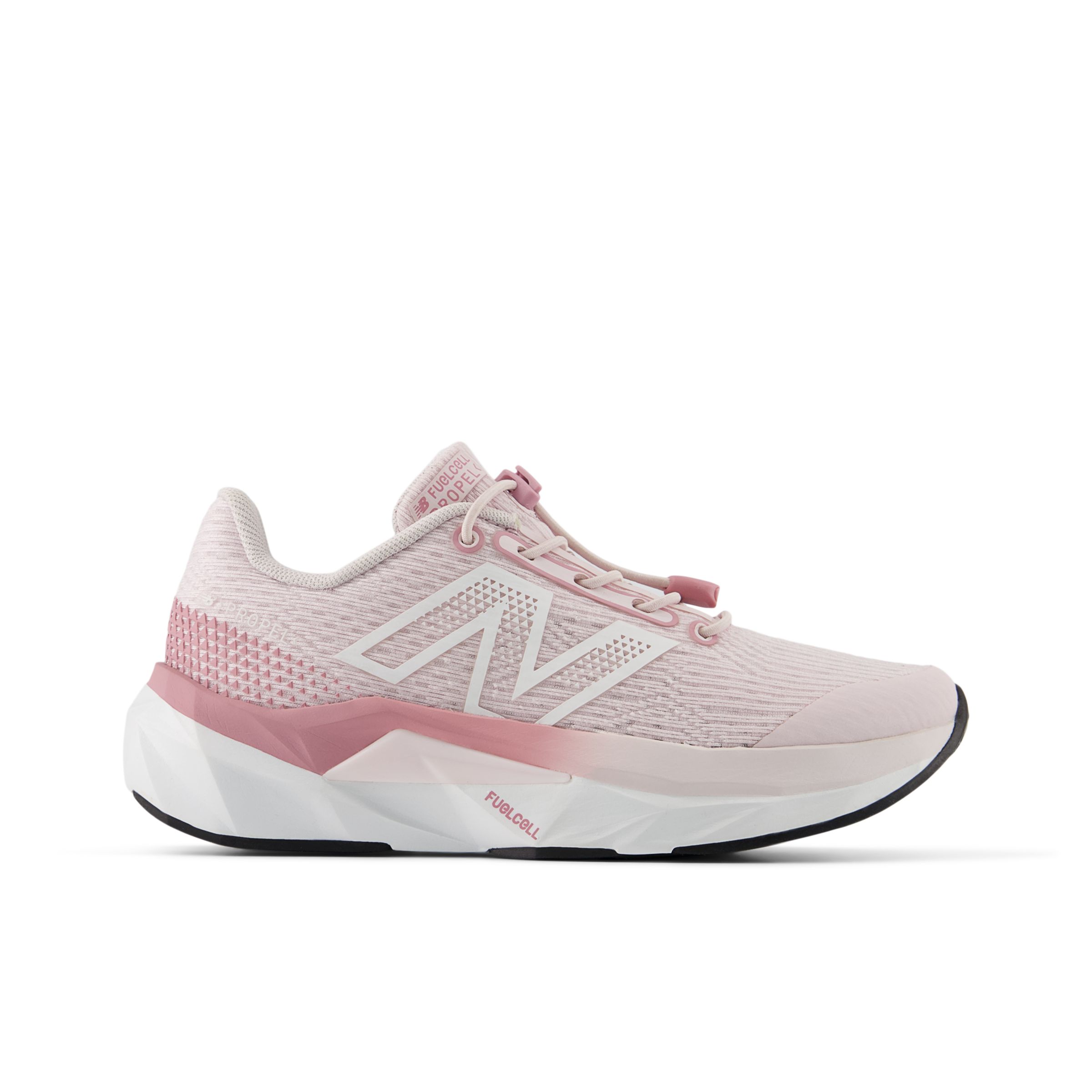New Balance  Barn Propel Bungee Lace w/ Toggle i Rosa/Vit Syntetisk, Storlek 32.5