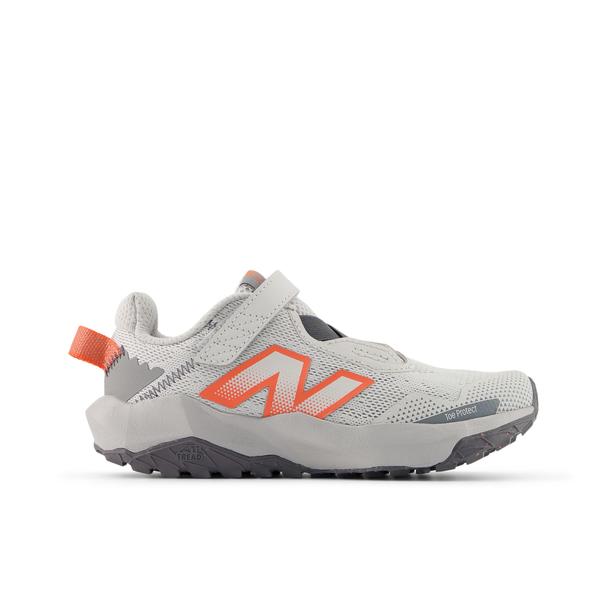 New Balance  Barn DynaSoft Nitrel v6 Bungee Lace with Top Strap i Grå/Röd Mesh, Storlek 31