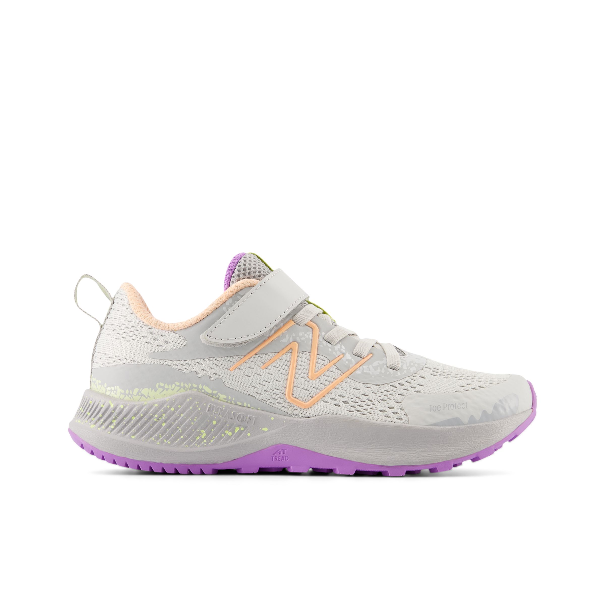 

New Balance Kids' DynaSoft Nitrel v5 Bungee Lace Grey/Orange/Purple - Grey/Orange/Purple