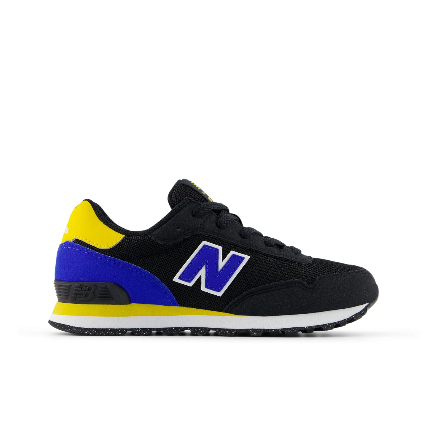 Детские кроссовки New Balance 515 Lace, цвет: Чёрный / Синий — фото 1