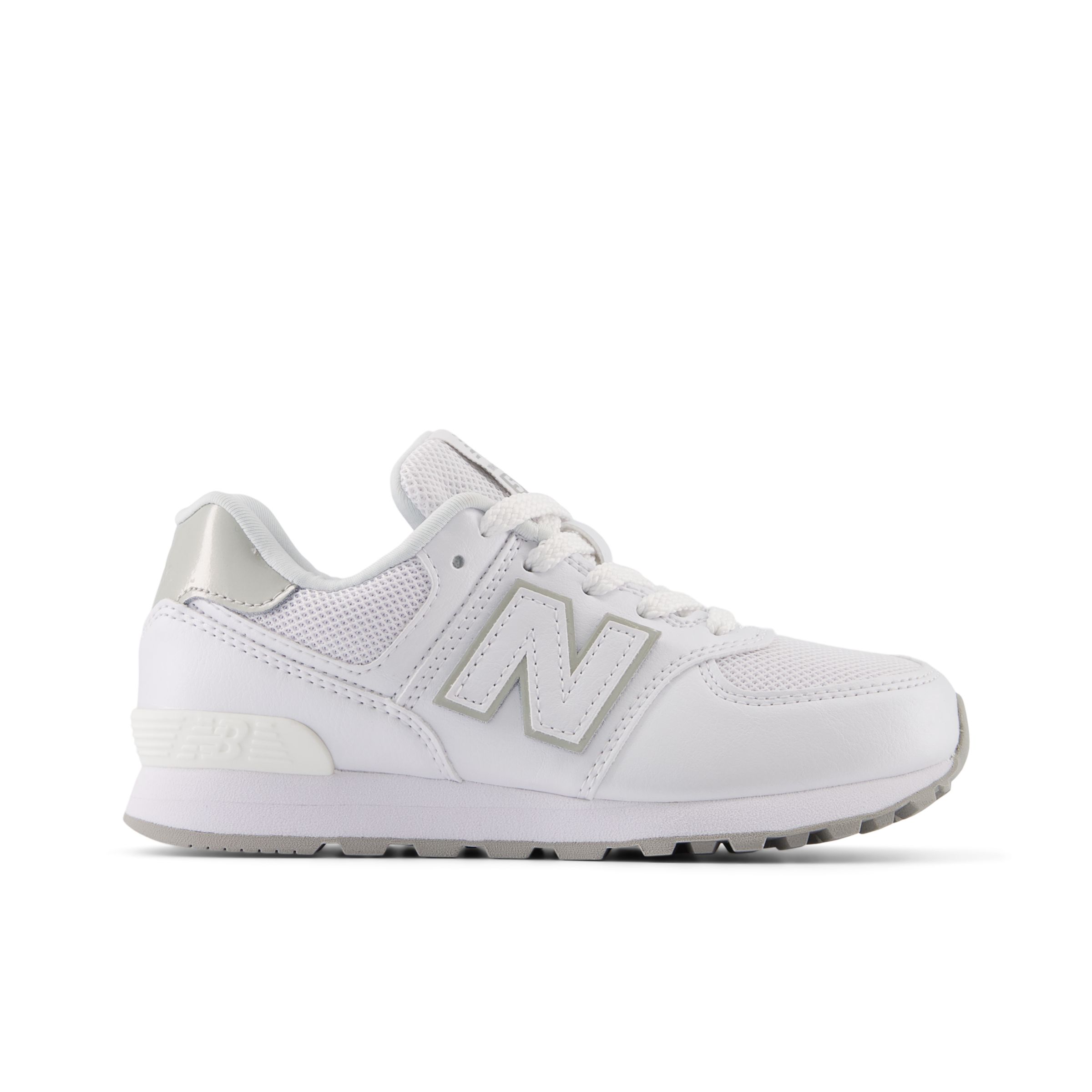 

New Balance Kids' 574 White/Grey - White/Grey