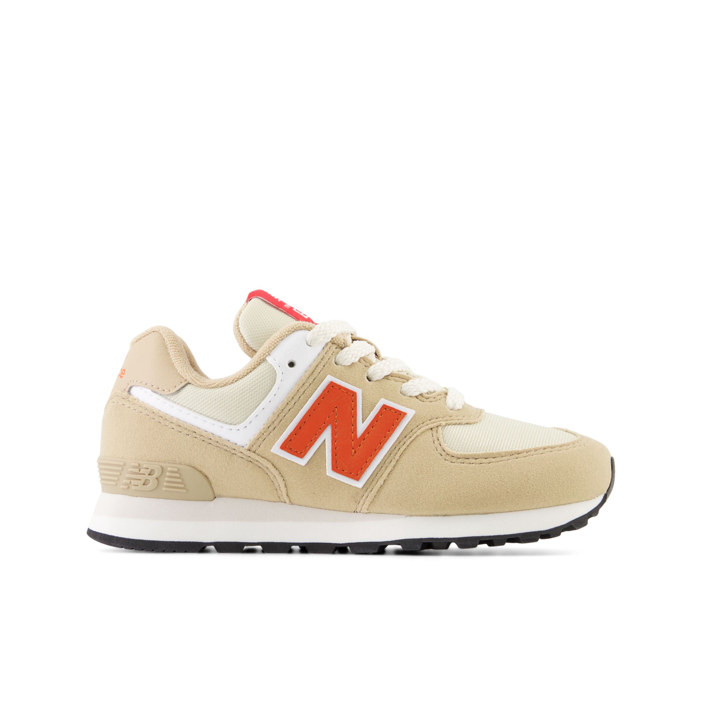 

New Balance Kids' 574 Beige/Orange - Beige/Orange