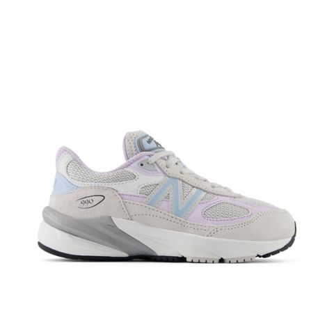 Детские кроссовки New Balance 990v6, цвет: Серый / Лавандовый