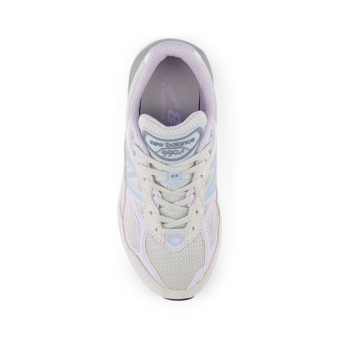 Детские кроссовки New Balance 990v6, цвет: Серый / Лавандовый — фото 3