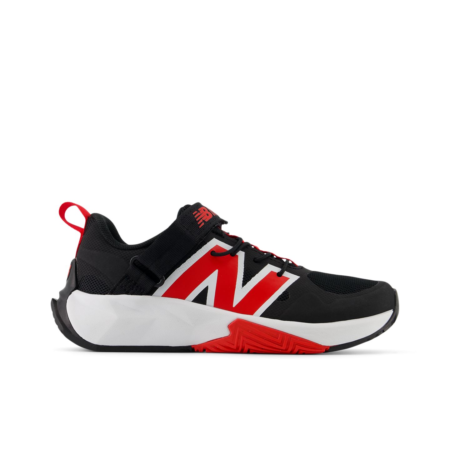 Обувь New Balance FuelCell Play Bungee Lace with Top Strap для детей, цвет: Чёрный / Белый — фото 1