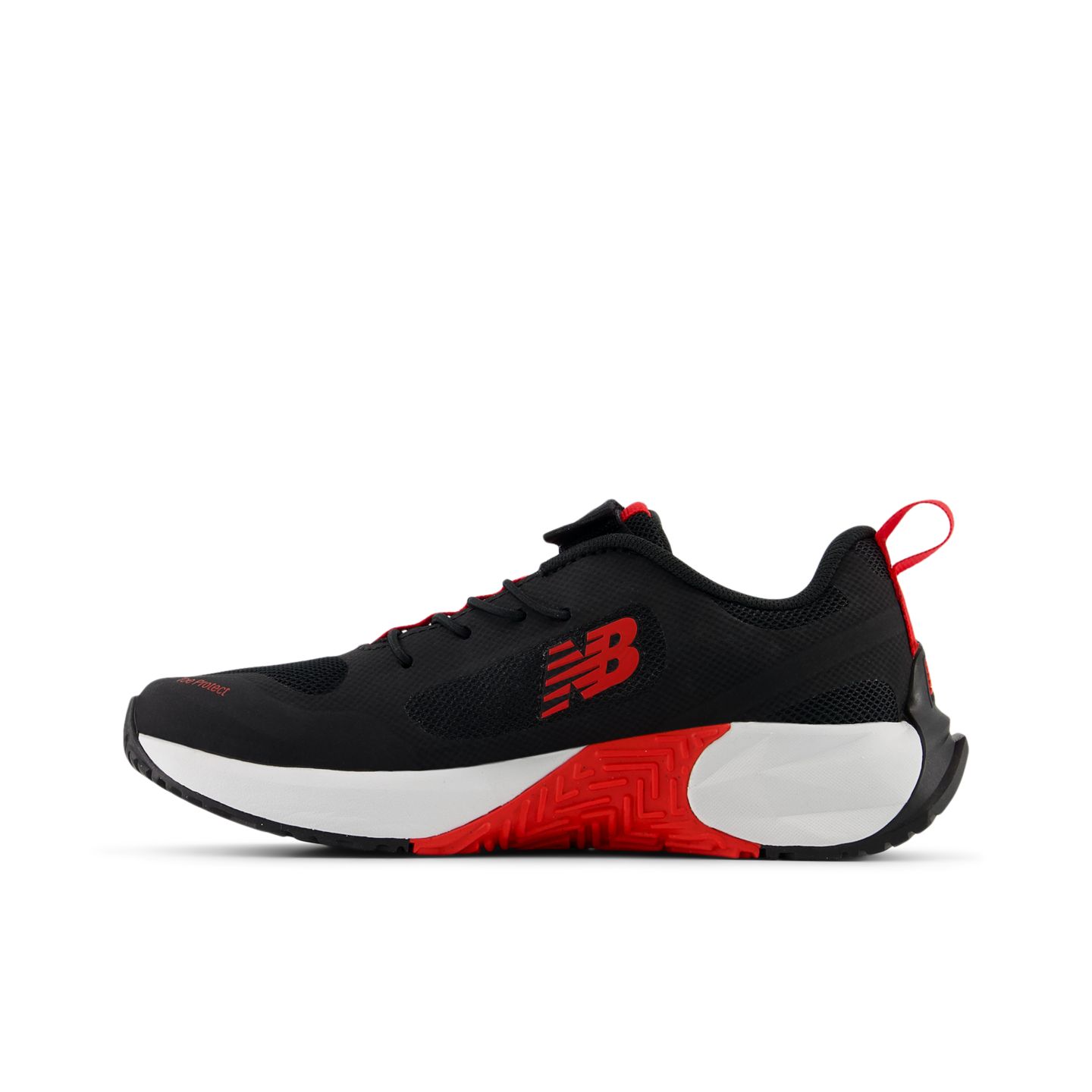 Обувь New Balance FuelCell Play Bungee Lace with Top Strap для детей, цвет: Чёрный / Белый — фото 3