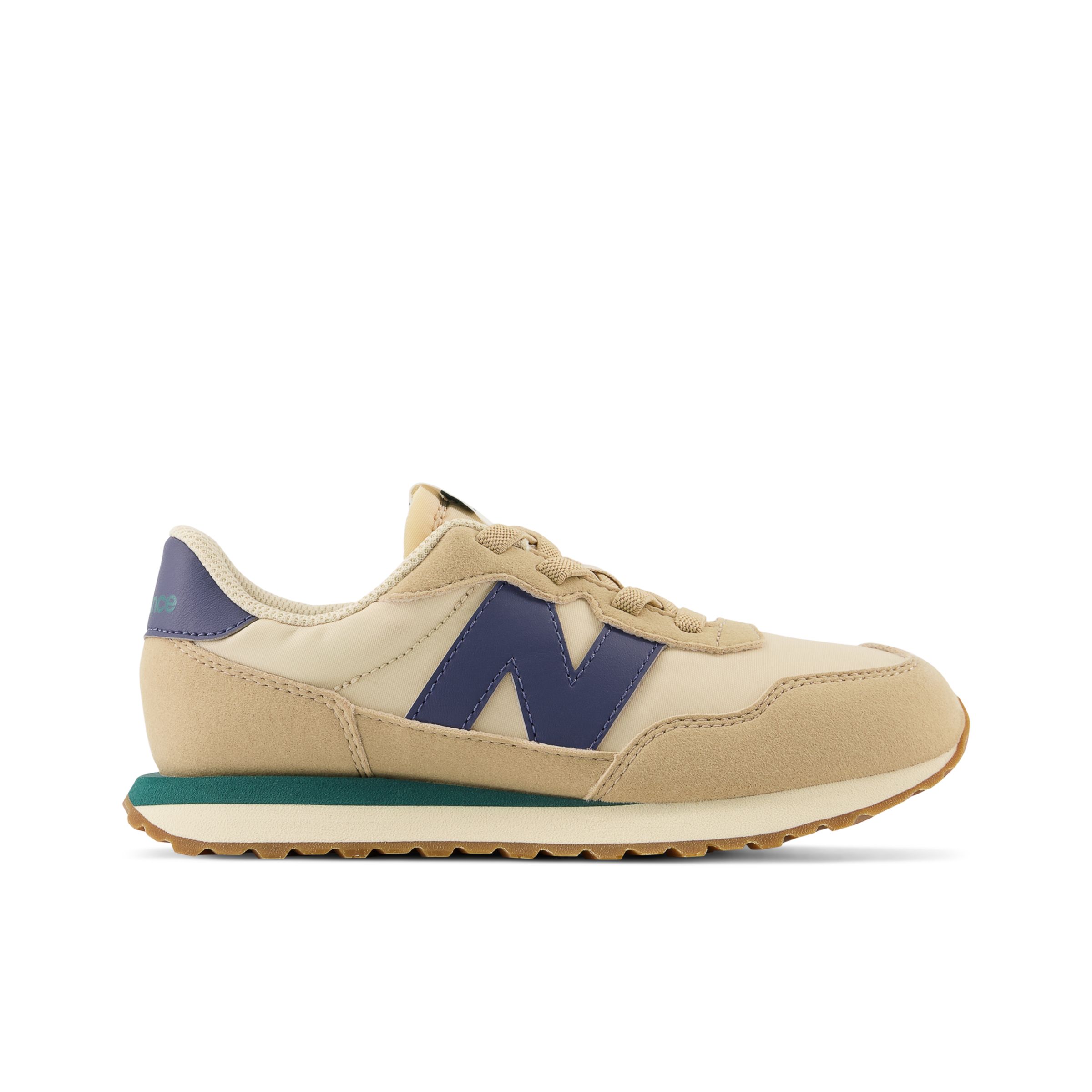 

New Balance Kids' 237 Bungee Lace Beige/Blue - Beige/Blue