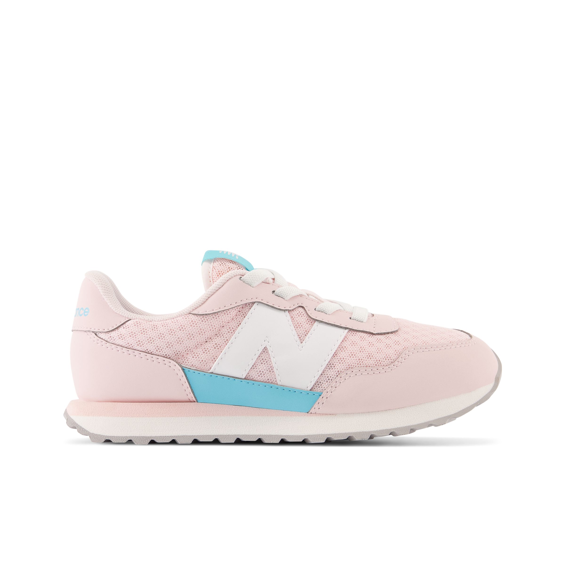 New Balance Enfant 237 Bungee Lace en Rose/Blanc, Synthetic, Taille 35