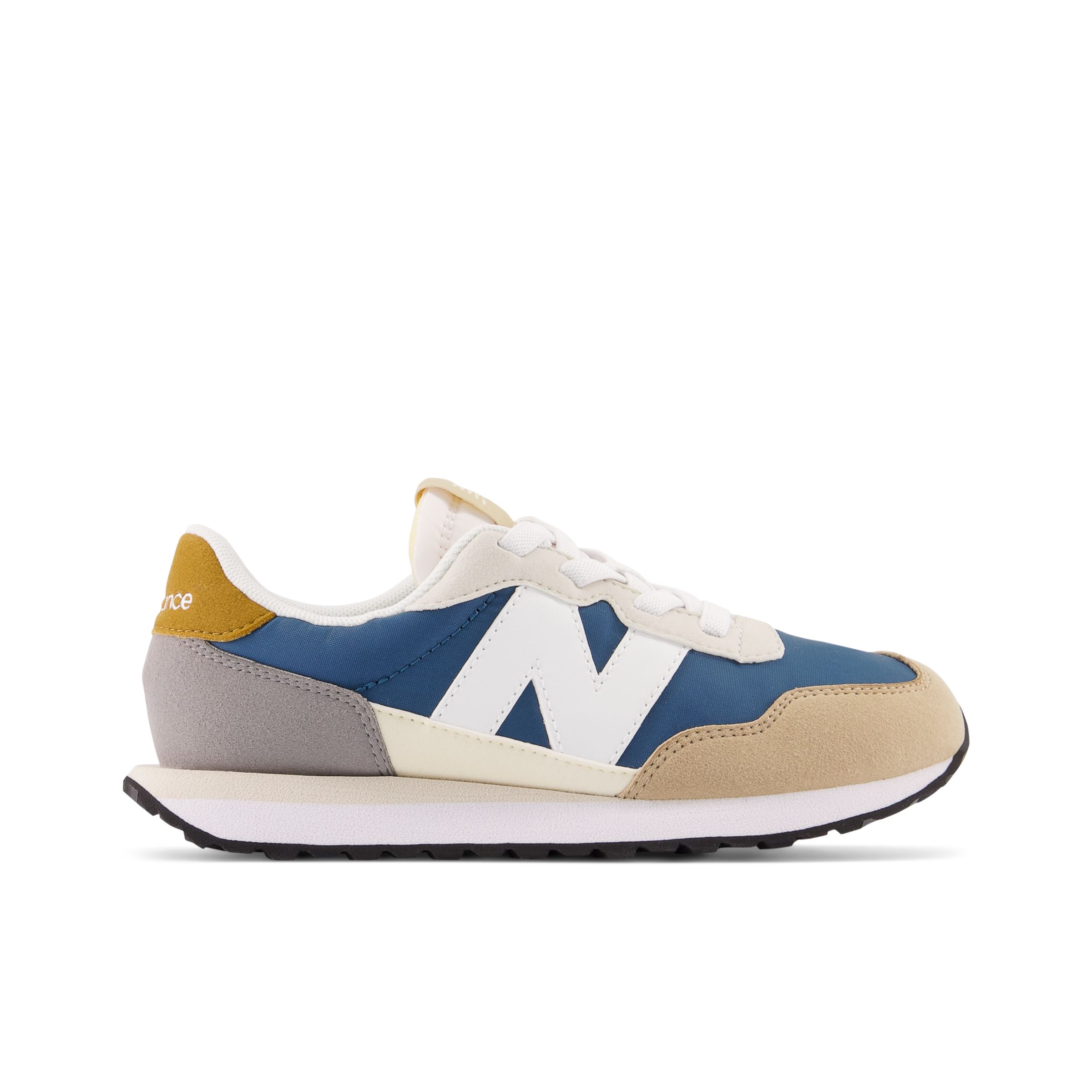 New Balance Niños 237 Bungee Lace in Beige/Azul, Synthetic, Talla 32.5 - PH237VF
