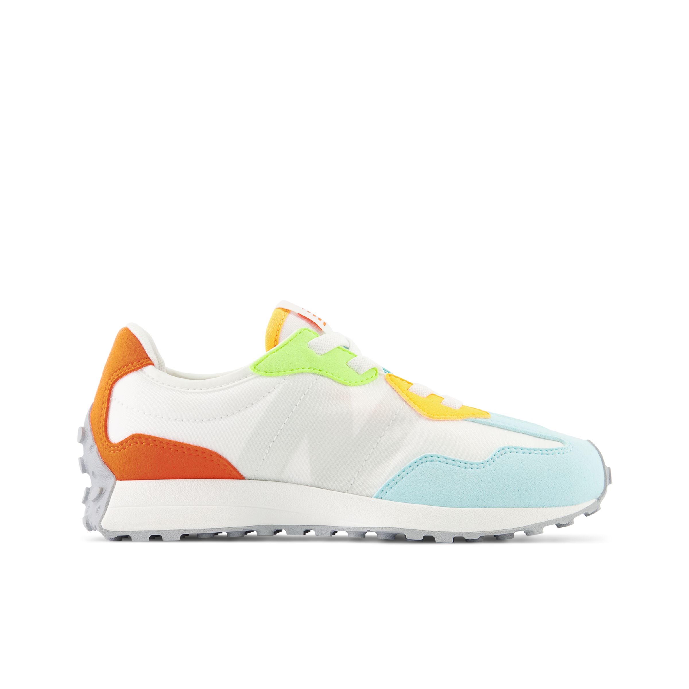 

New Balance Enfant 327 Bungee en Blanc/Gris, Synthetic, Taille 28