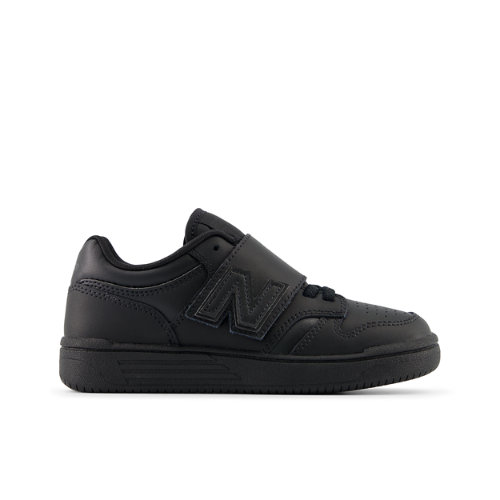 new balance enfant 480 bungee lace with top strap en noir, synthetic, taille 32.5