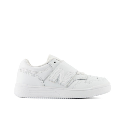 new balance enfant 480 bungee lace with top strap en blanc, synthetic, taille 28