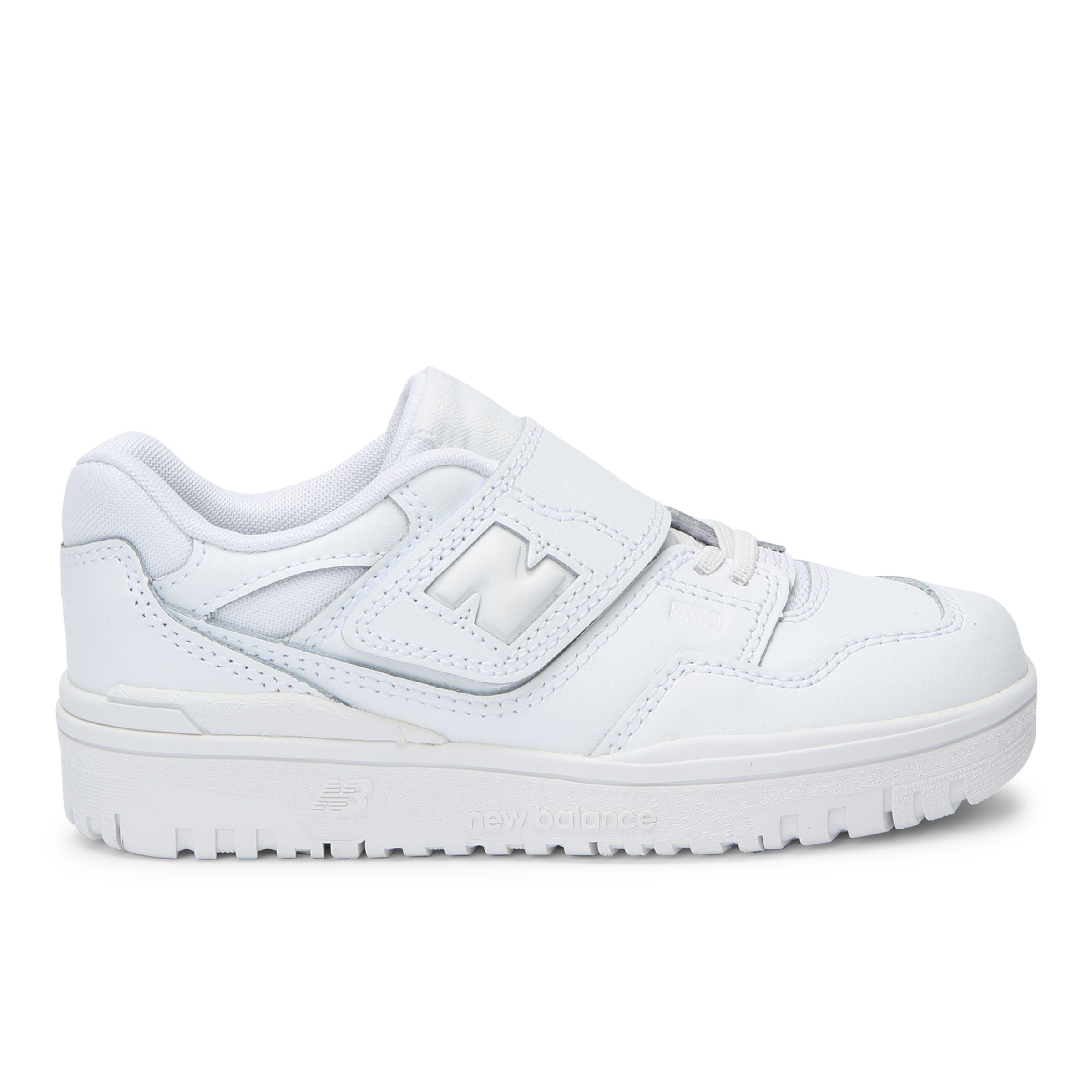 New Balance Bambino 550 Bungee Lace with Top Strap, Pelle, Taglia 35