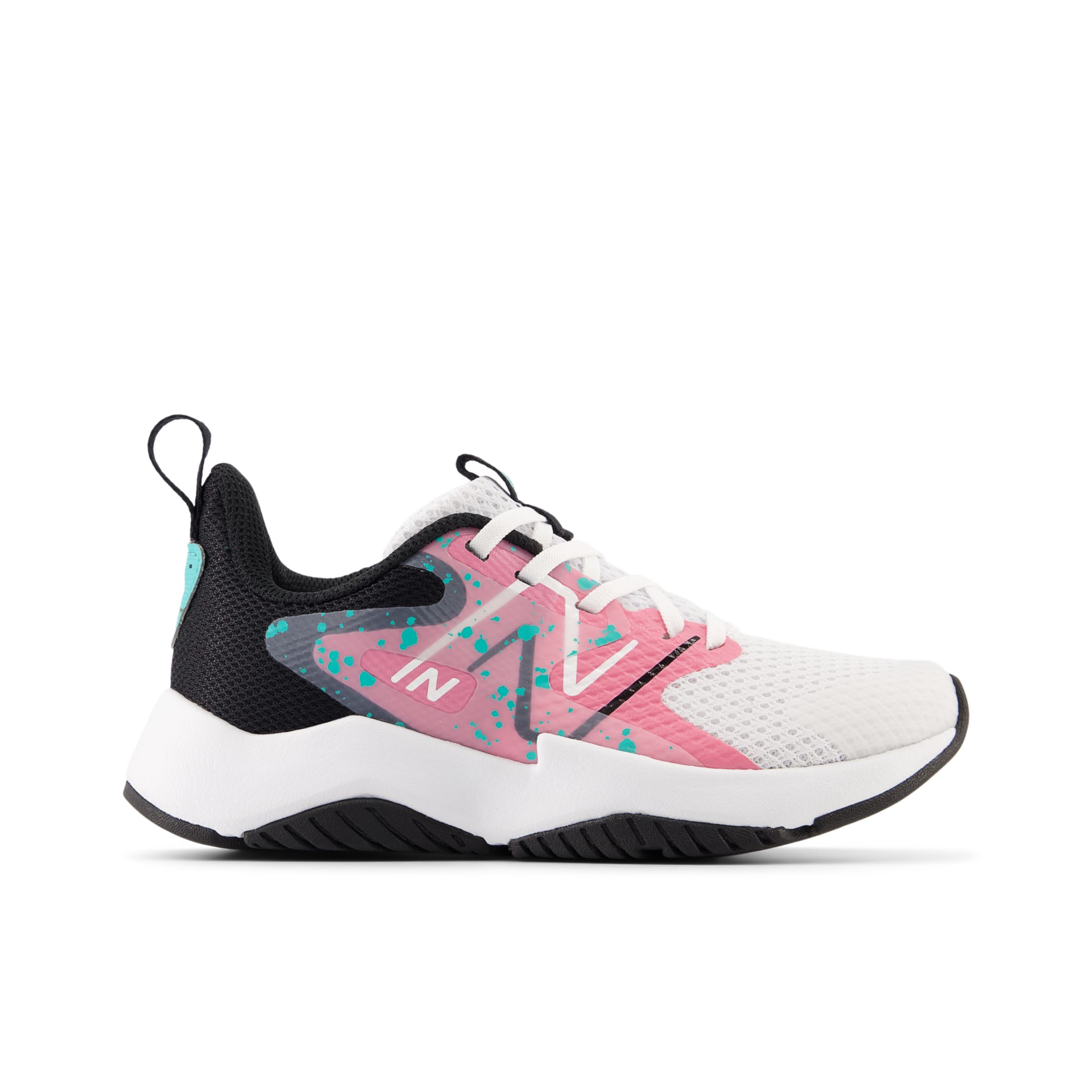 

New Balance Kids' Rave Run v2 White/Pink/Black - White/Pink/Black