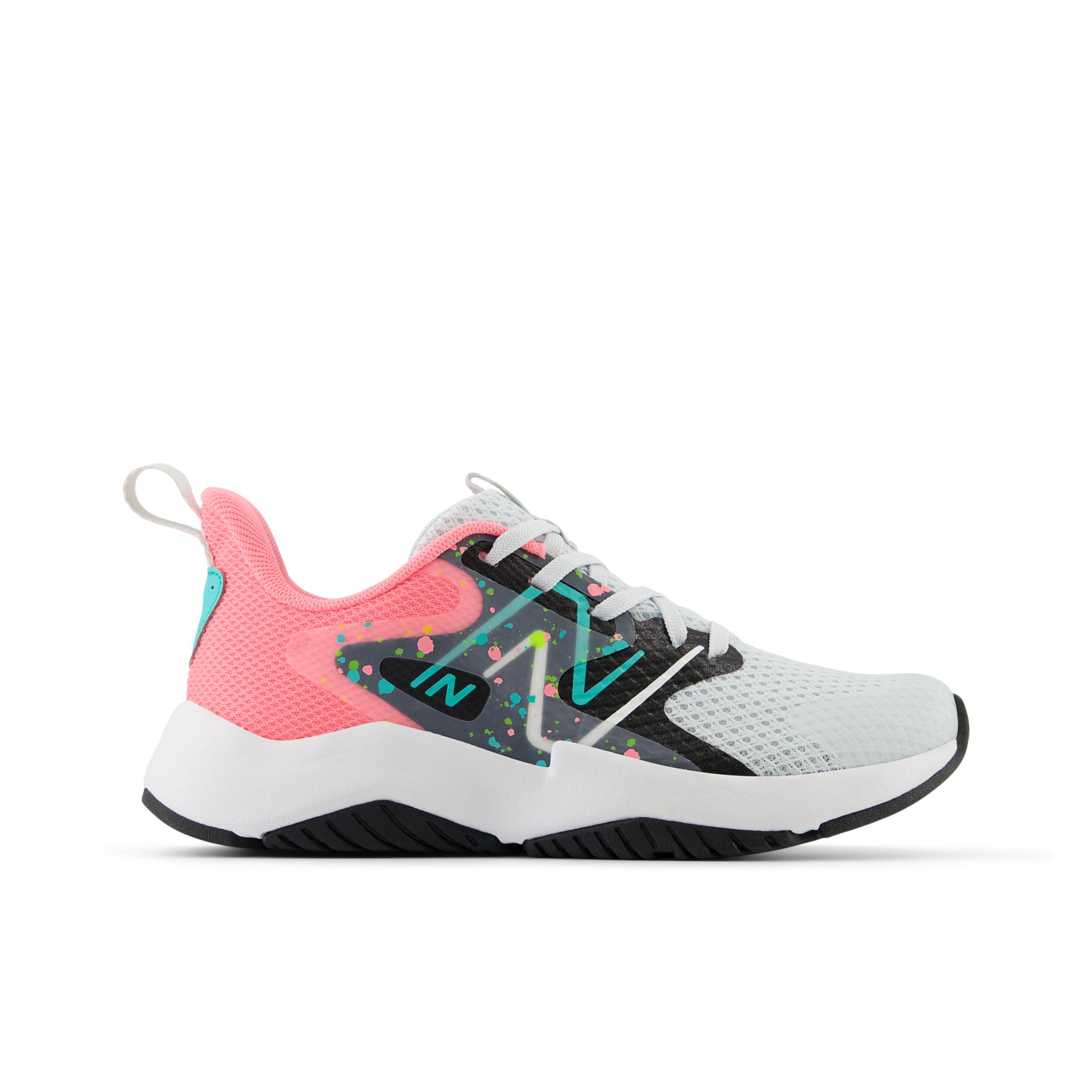 

New Balance Kids' Rave Run v2 Grey/Pink/Green/Black - Grey/Pink/Green/Black