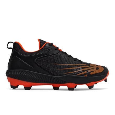 New Balance Mens FuelCell 4040 V6 Molded Baseball Shoe 15 Black/Orange, Men's