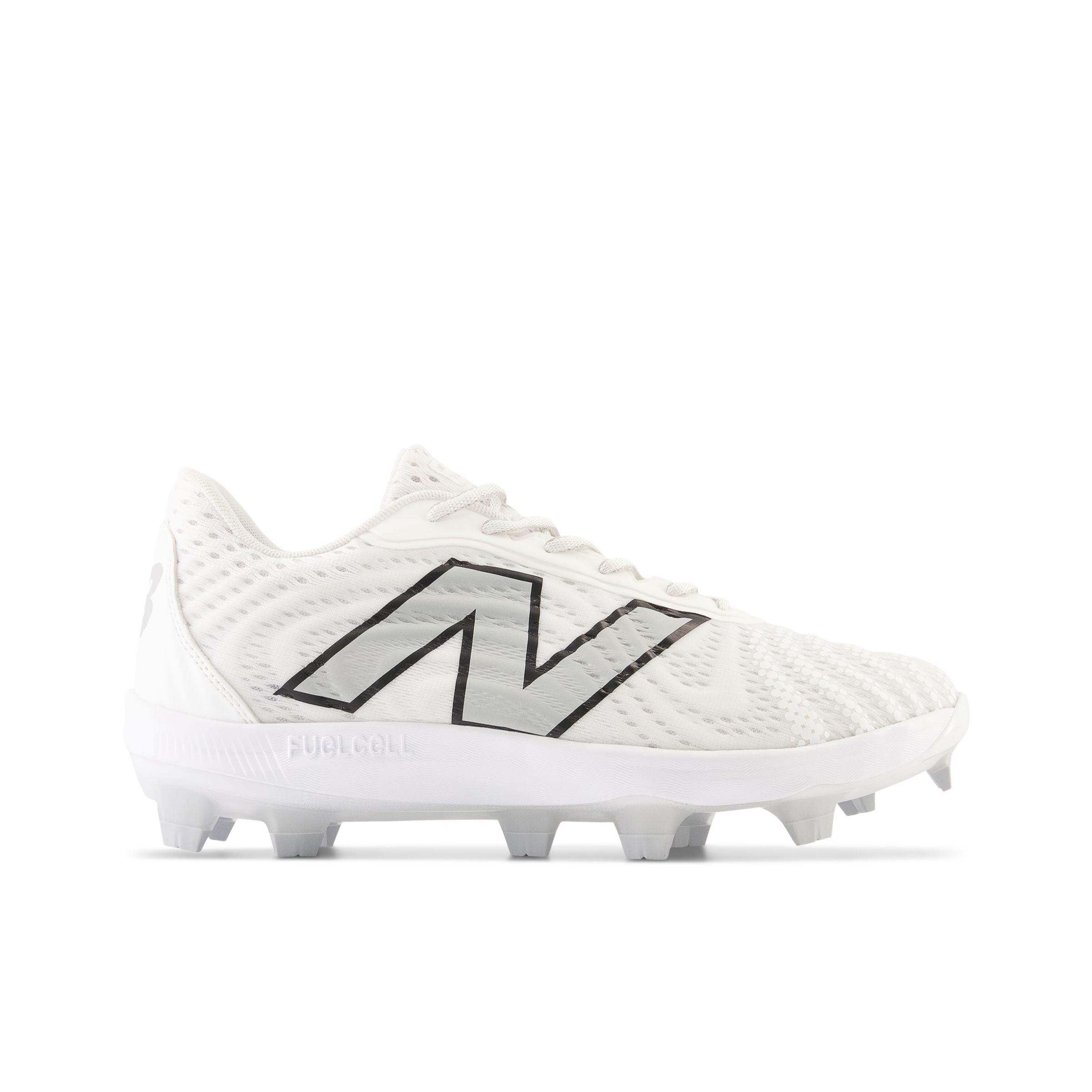 All white 2025 new balance cleats