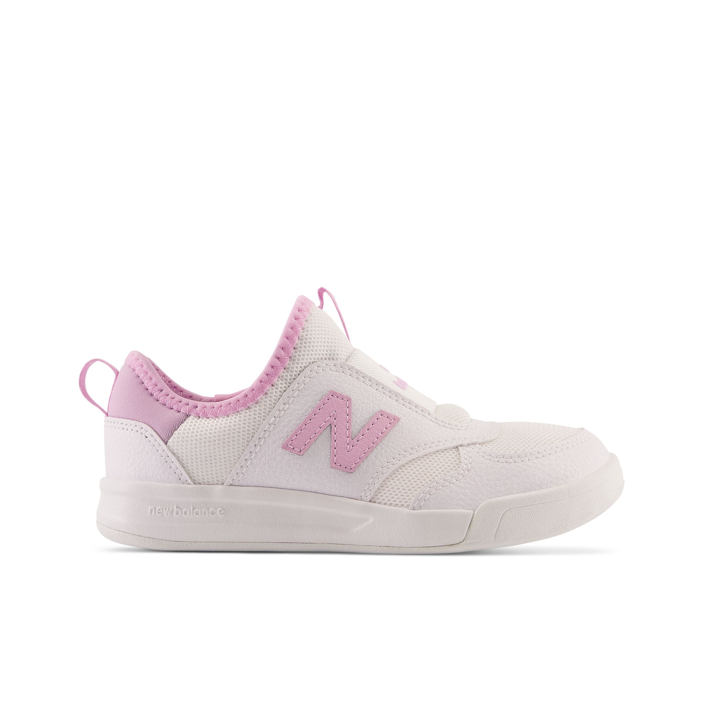 New Balance Bambino 300 Alternative Closure in Bianca/Rosa, Synthetic, Taglia 34.5