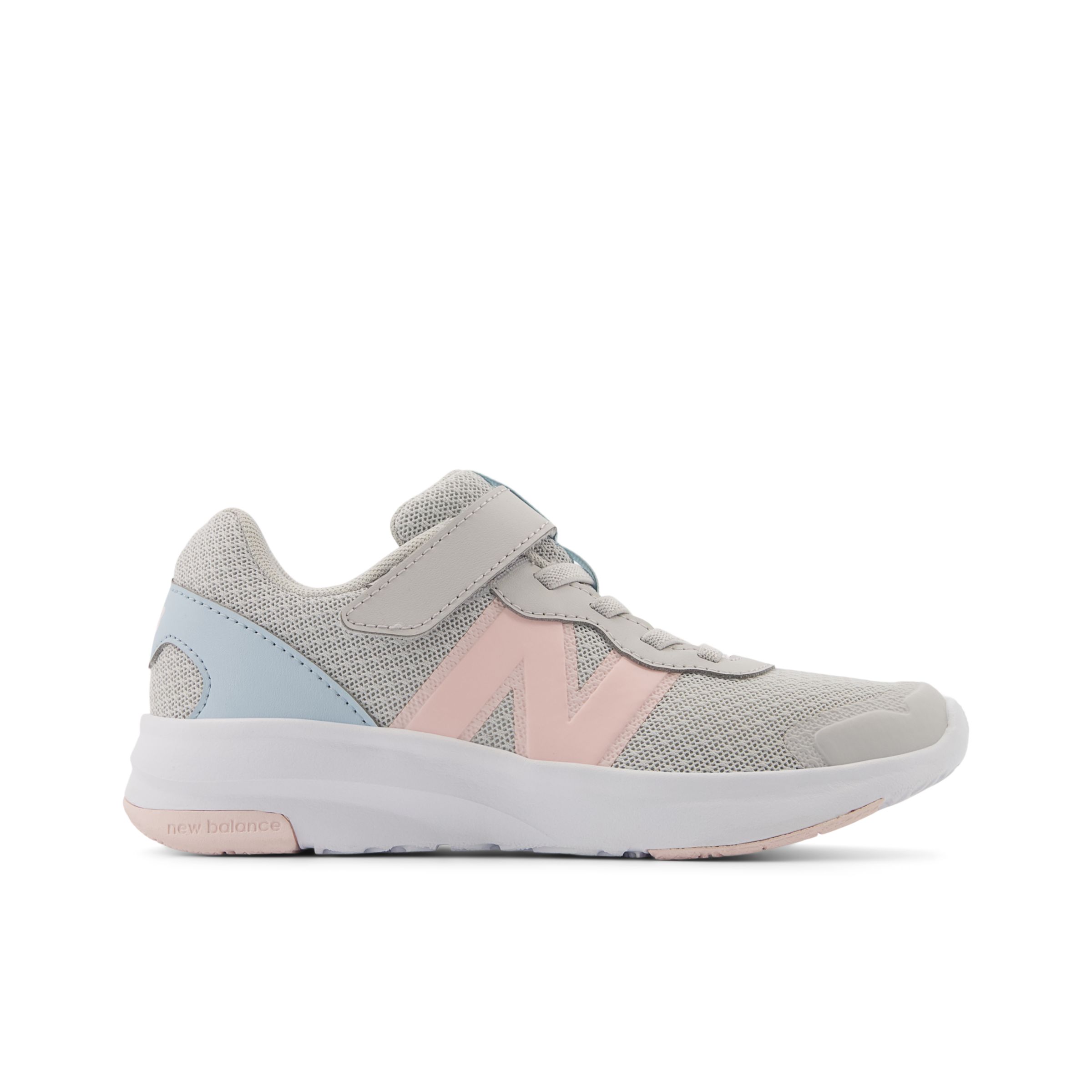

New Balance Kids' 578v1 Bungee Lace with Top Strap Grey/Pink/Blue - Grey/Pink/Blue