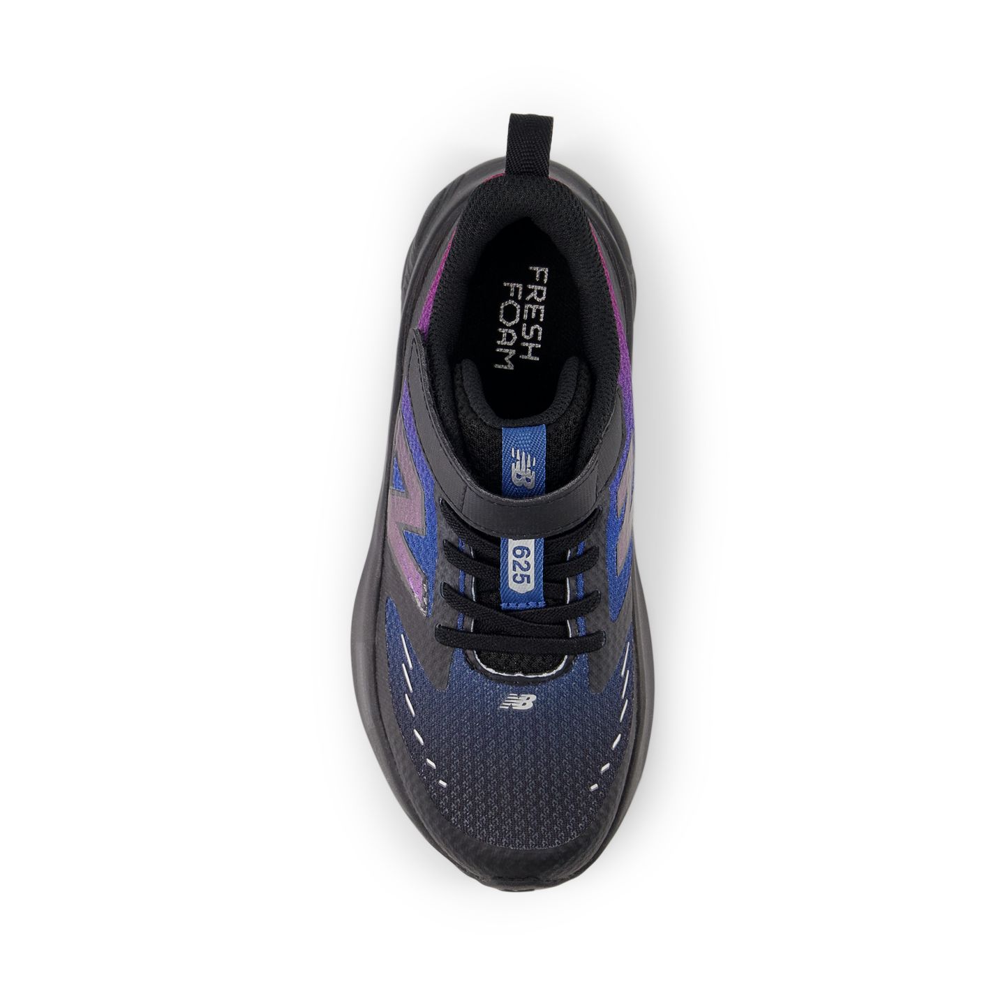 Детские кроссовки New Balance Fresh Foam 625 Bungee Lace, цвет: Чёрный / Синий — фото 3